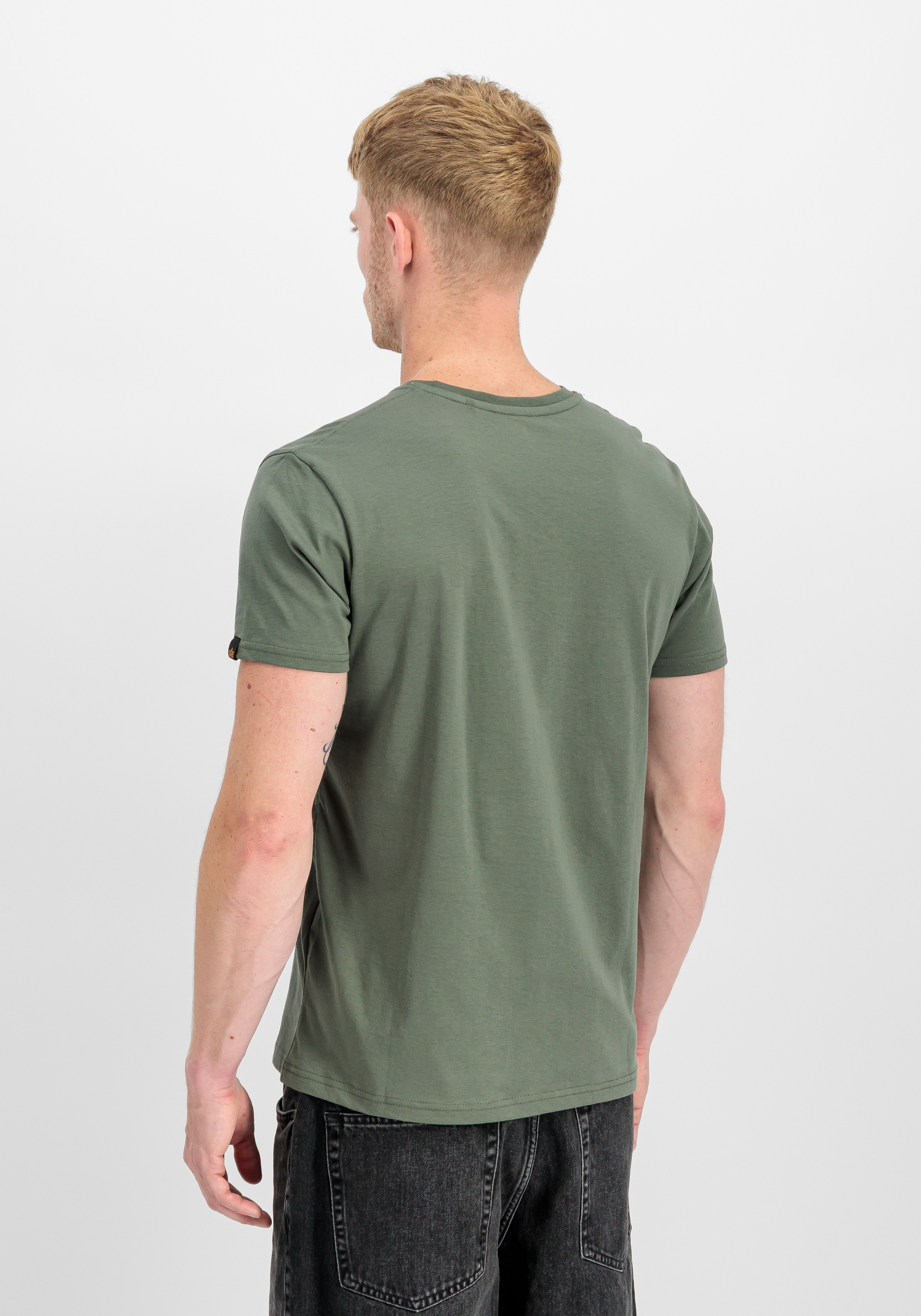 Alpha Industries Basic Short Sleeve T-Shirt Vintage Green L 10