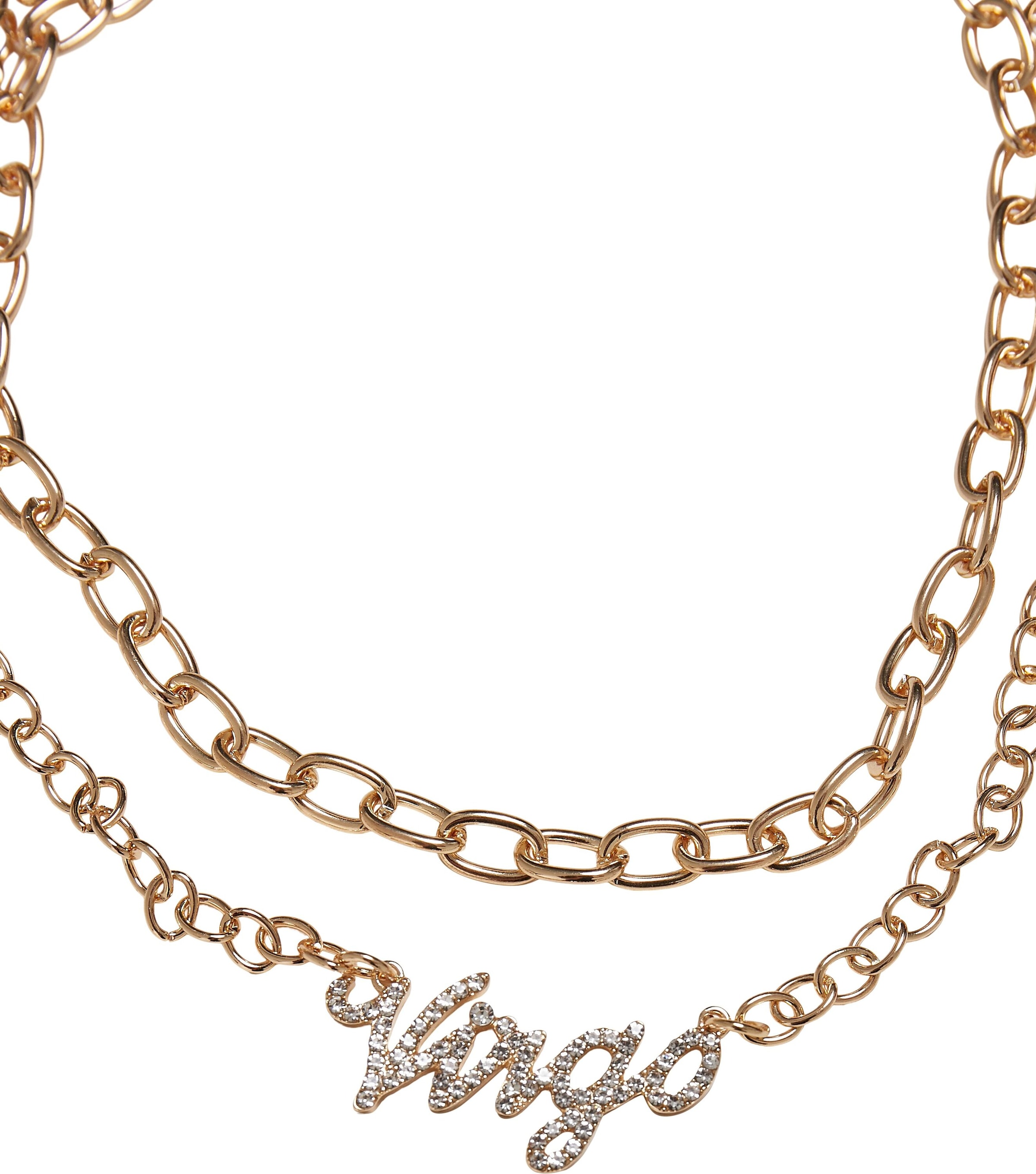 URBAN CLASSICS Edelstahlkette »Accessoires Diamond Zodiac Golden Necklace«  online bestellen | BAUR