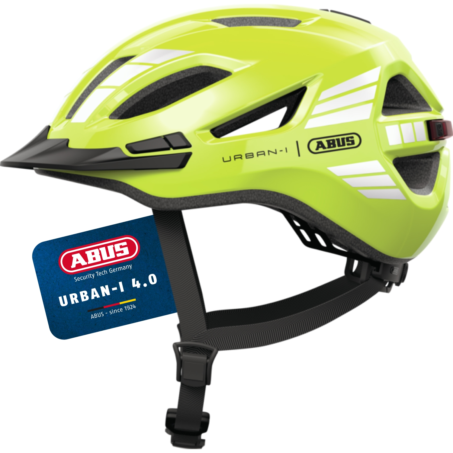 "Fahrradhelm ABUS ""URBAN-I 4.0"" Gr. S, gelb (gelb (signal gelb)), Helme, S Kopfumfang: 51cm - 55cm"