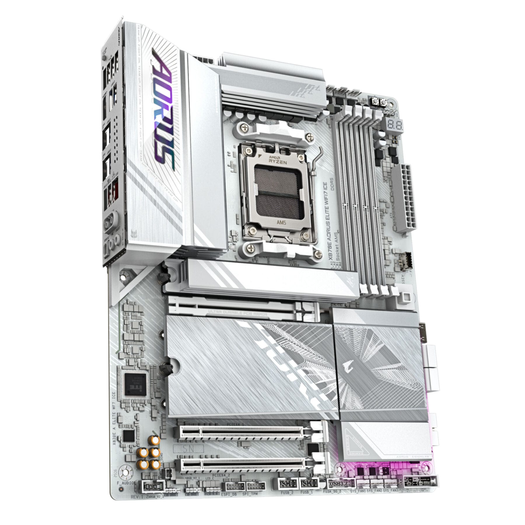 Gigabyte Mainboard »X870E AORUS ELITE WIFI7 ICE Mainboard – Unterstützt AMD Ryzen 9000 Pro«