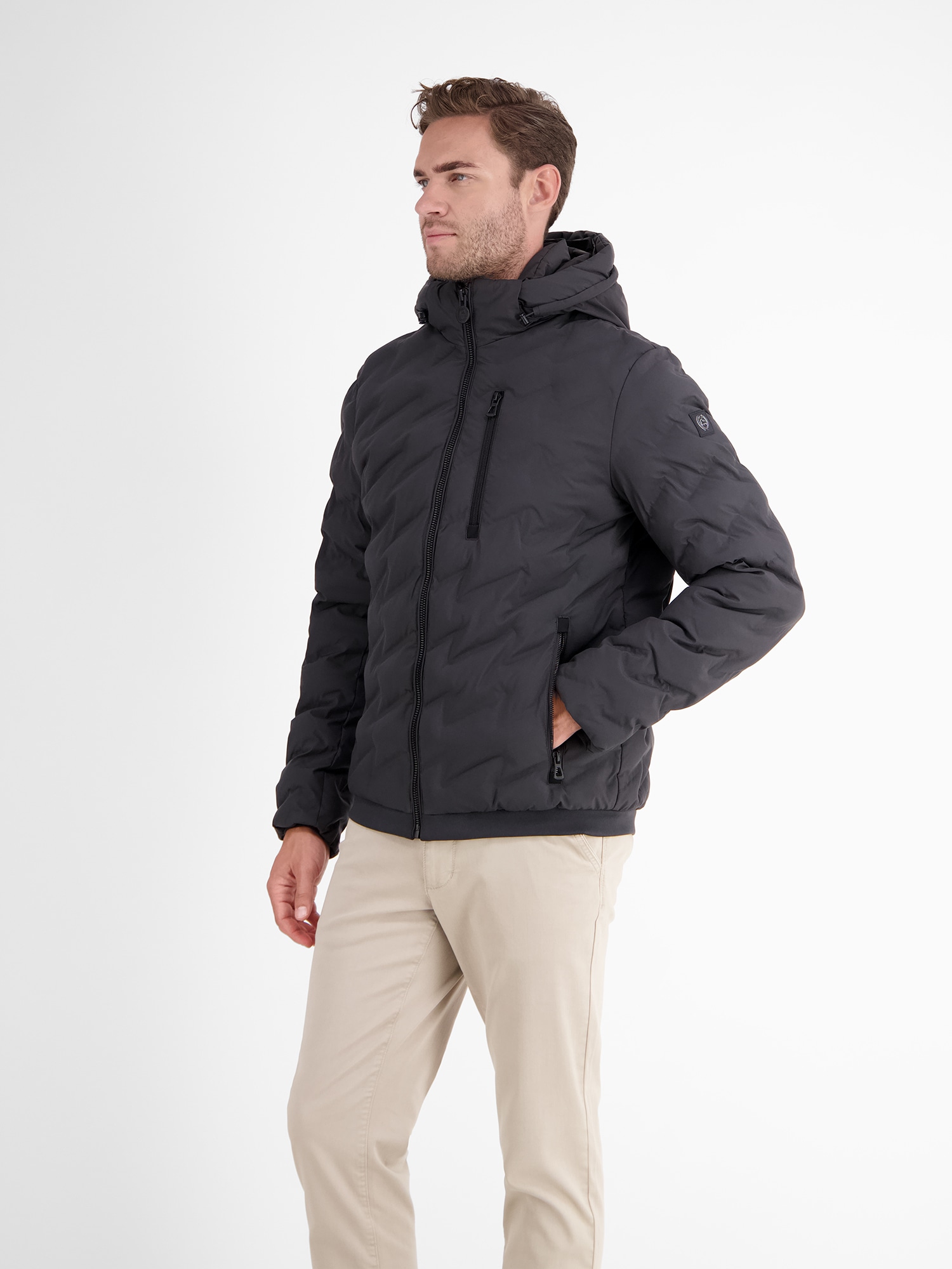 LERROS Outdoorjacke »LERROS Sportive Funktions-Steppjacke für Herren«, mit Kapuze, Wasser- und windabweisend