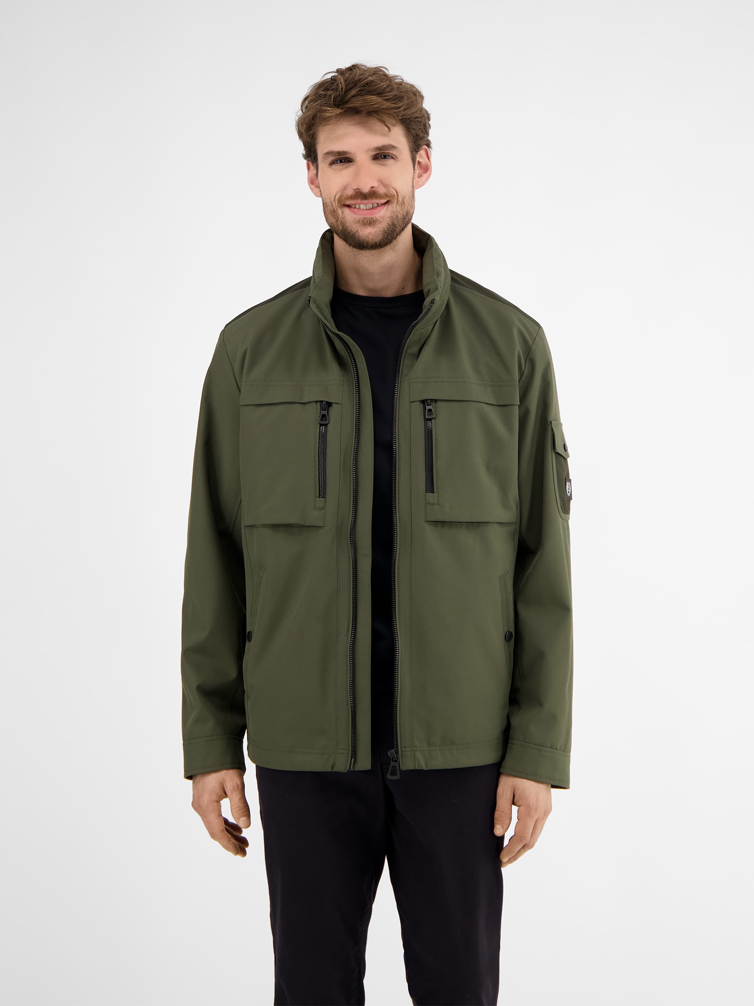 LERROS Outdoorjacke »LERROS Shell-Blouson mit Kapuze«, mit Kapuze, Wasser- und windabweisend, atmungsaktiv