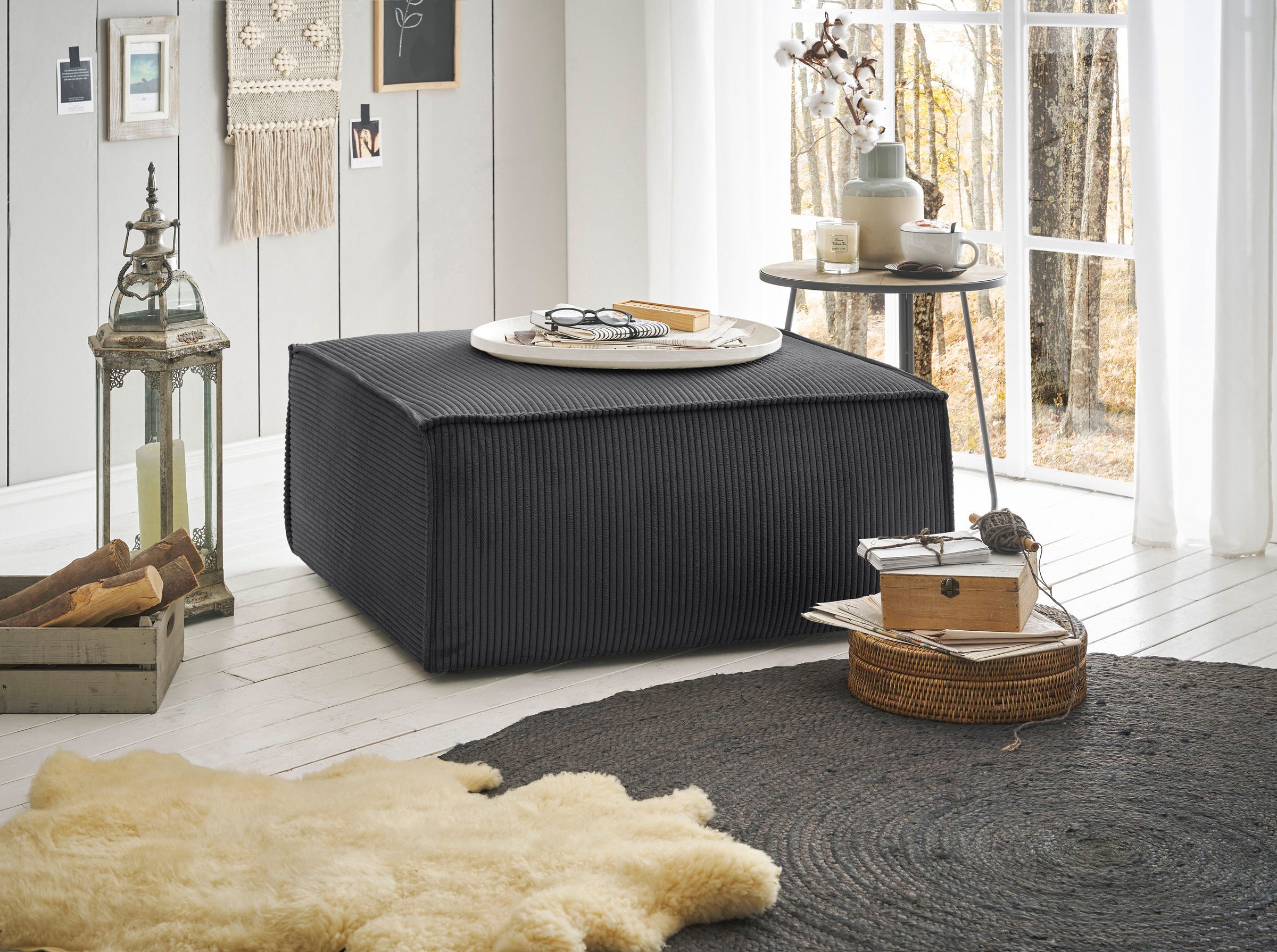 Home affaire Hocker "SHERWOOD" Hocker quadratisch, ideale Ergänzung zum Lov günstig online kaufen