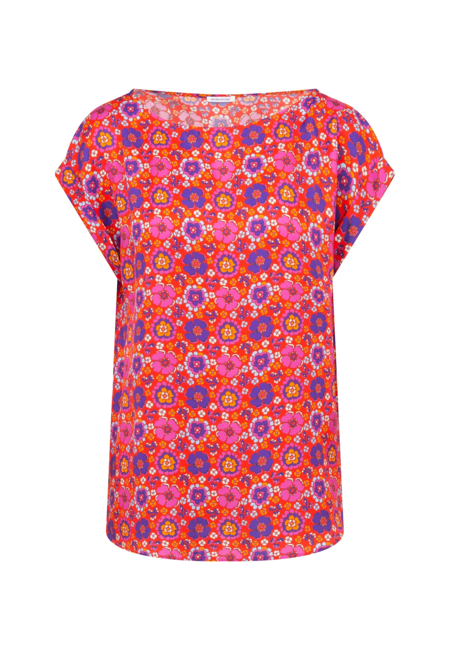 seidensticker Shirtbluse "Schwarze Rose" 1/2 Rundhals Druck