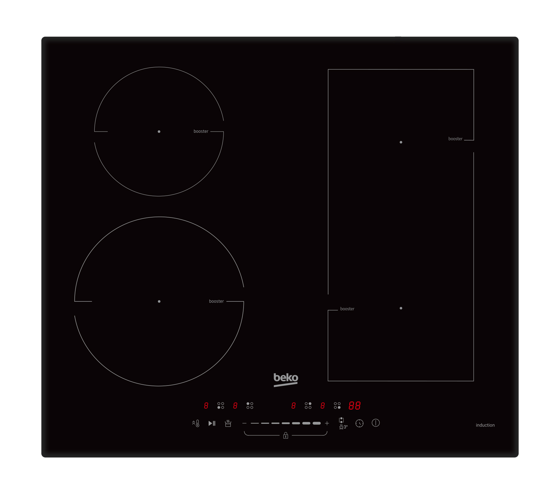 BEKO Flex-Induktions-Kochfeld »HII 64500 FTO« Stop&Go – Pause drücken und später genau dort weitermachen