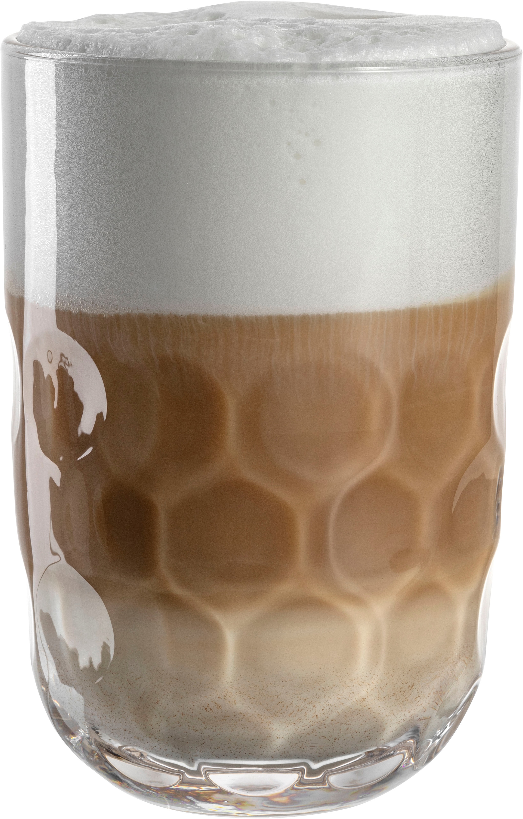 LEONARDO Latte-Macchiato-Glas »GOCCE, 380 ml, 6er-Set«, (Set, 6 tlg.), 1. Variante, mit Tropfenrelief