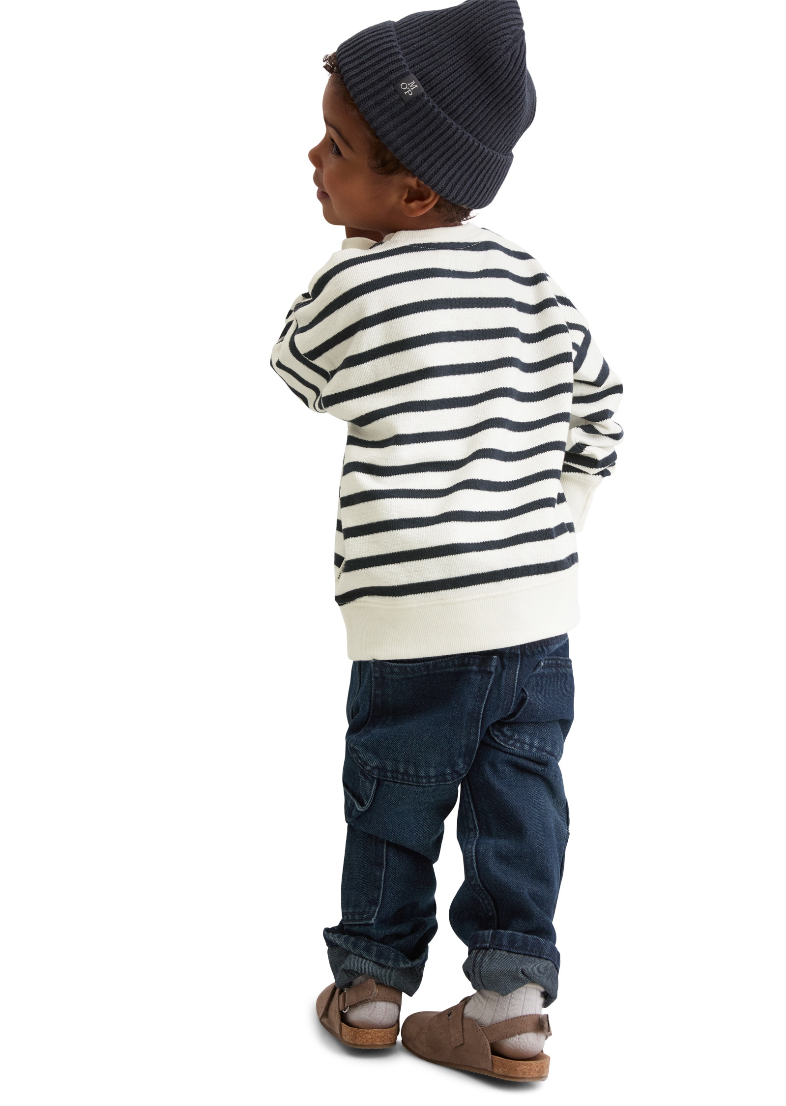 MARC O'POLO Kinder 5-Pocket-Jeans "aus Bio-Baumwolle"dunkelblau denim, Gr. 92, unifarben, Obermaterial: 100% Baumwolle, Jeans