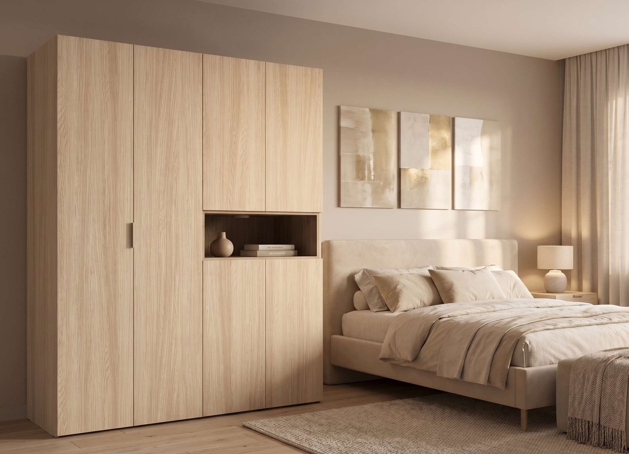 Home affaire Kleiderschrank »CUBIQUE mit/ohne Beleuchtung, Sof-Close System, Breite 161 cm« Garderobe mit Kleiderstange, 5 geschlossenen Fächern, 1 offenem Fach