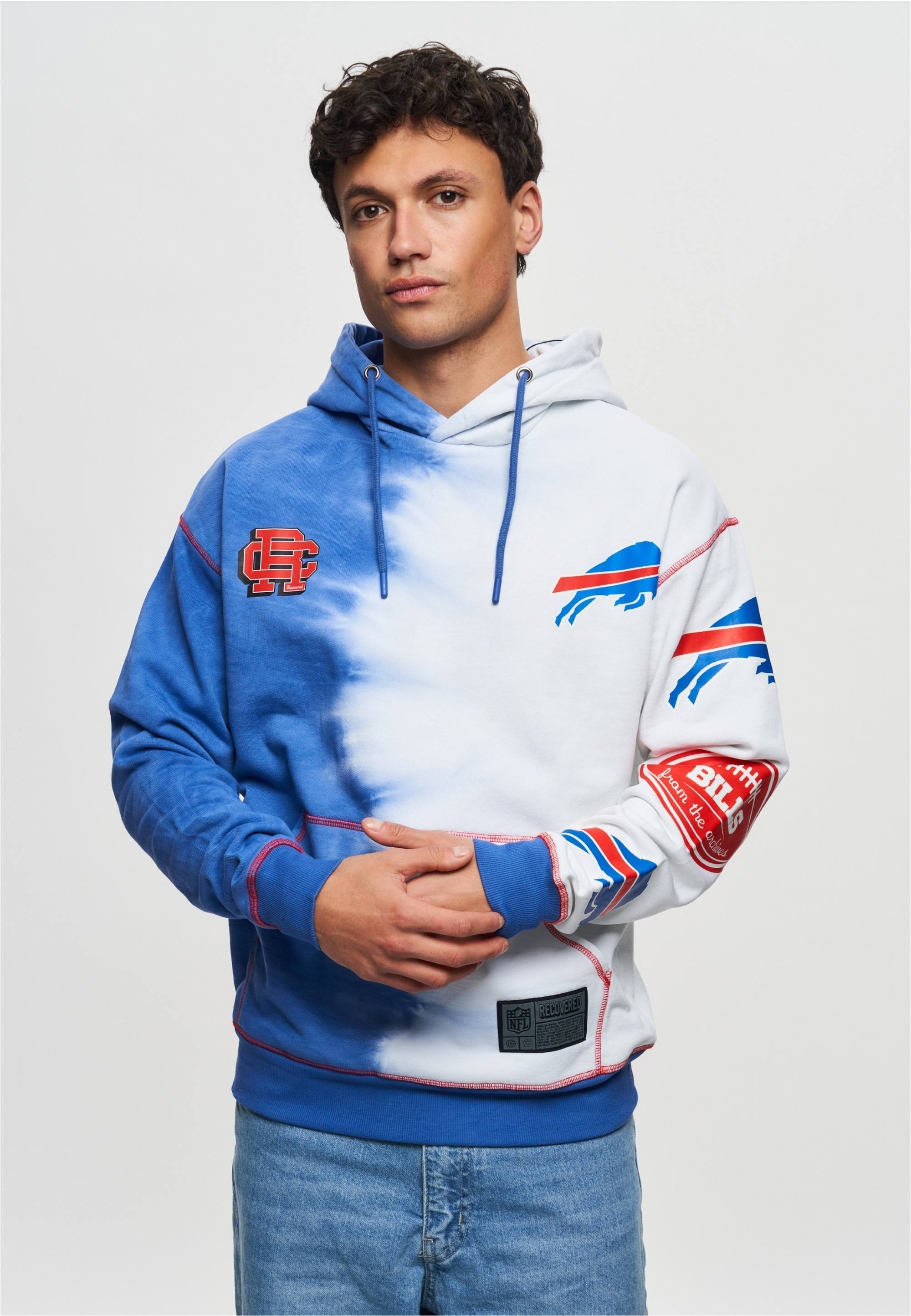 Recovered Kapuzensweatshirt »NFL Bills Ink Dye Effect On«, im lockeren Schnitt
