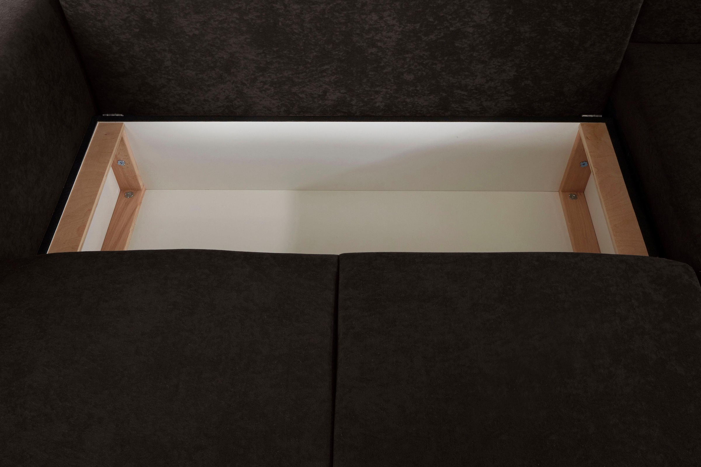 Guido Maria Kretschmer Home&Living Ecksofa »Györ«, L-Form, wahlweise mit Bettfunktion und Bettkasten incl. 2 Zierkissen