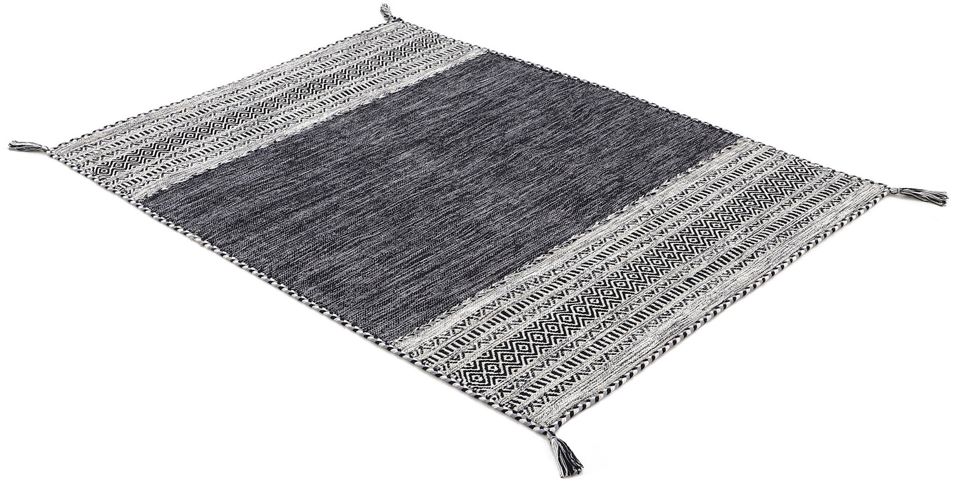 Thumbnail - carpetfine Teppich "Kelim Azizi, auch als Läufer erhältlich", rechteckig, 5 mm Höhe, handgewebt, Baumwolle, Wendeteppich...
