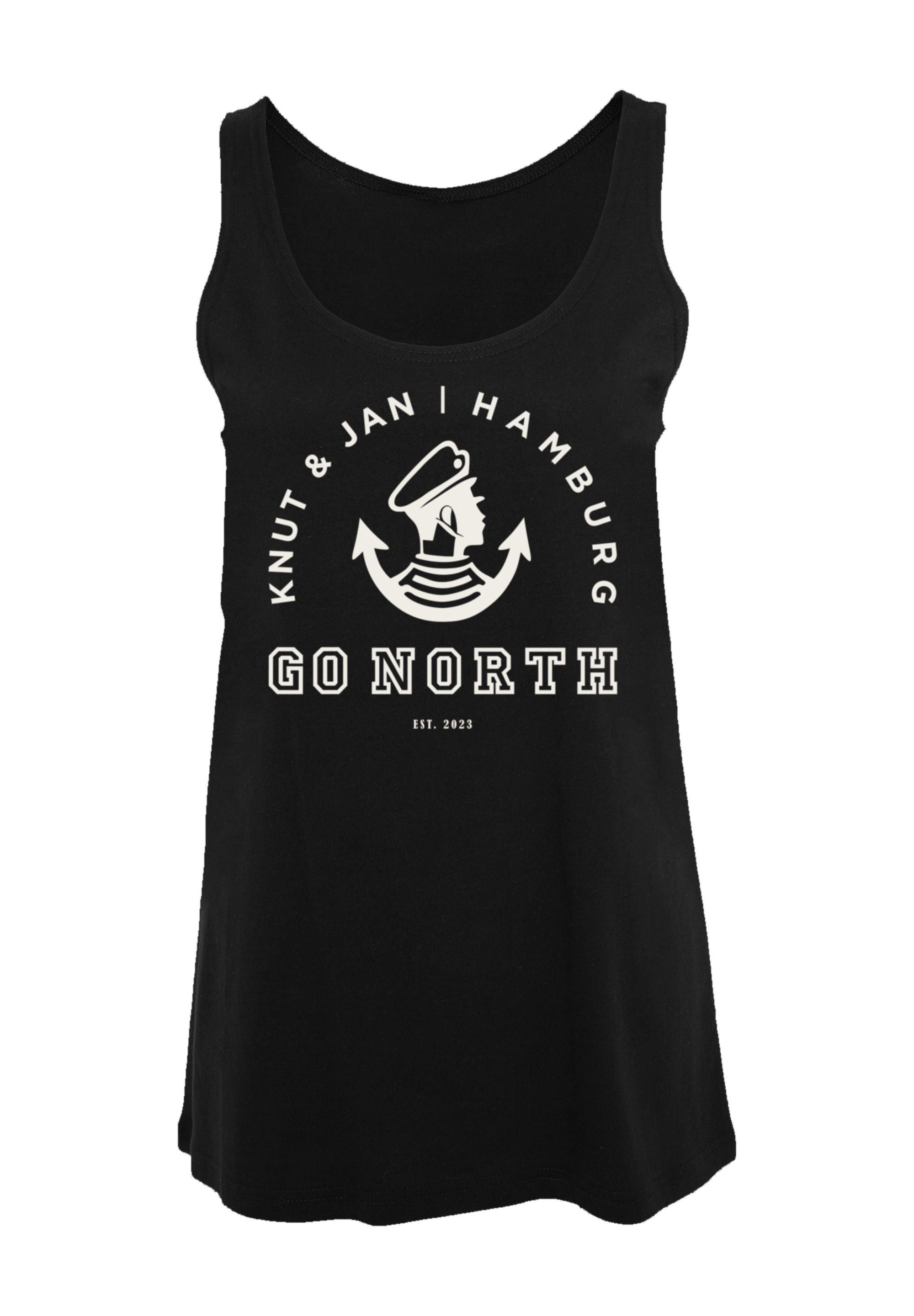 F4NT4STIC T-Shirt »Go North Knut Jan Hamburg Knut Jan Hamburg«, Print