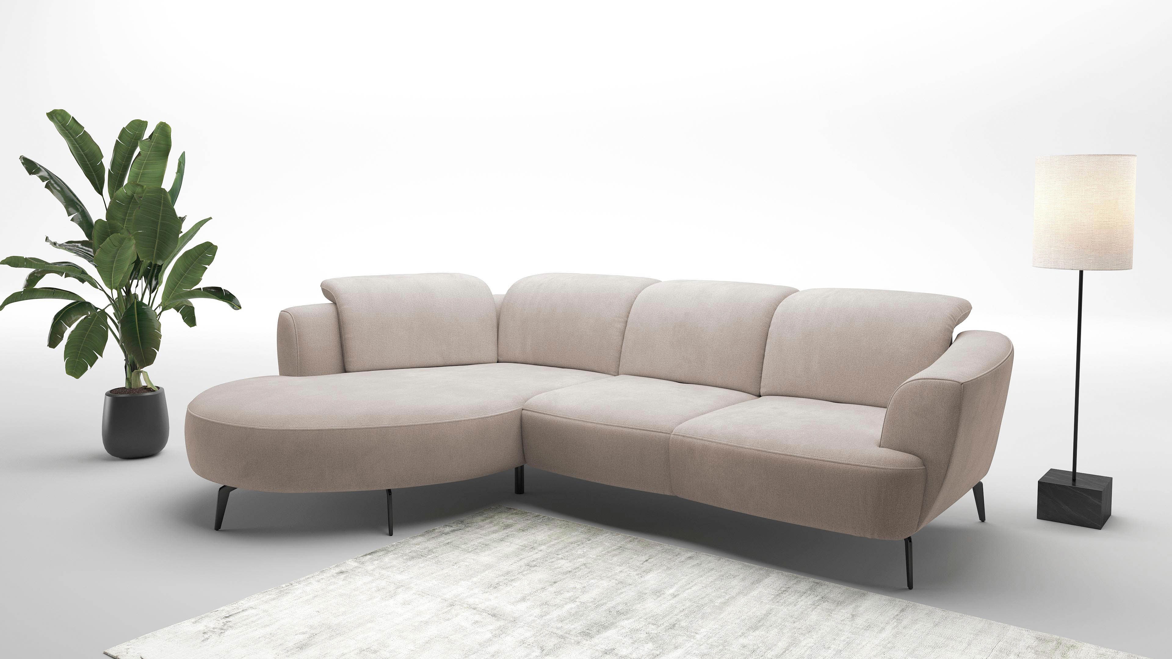 sit&more Ecksofa "Zoe" ink.Sitztiefenverstellung, wahlweise mit Kopfteilverstellung