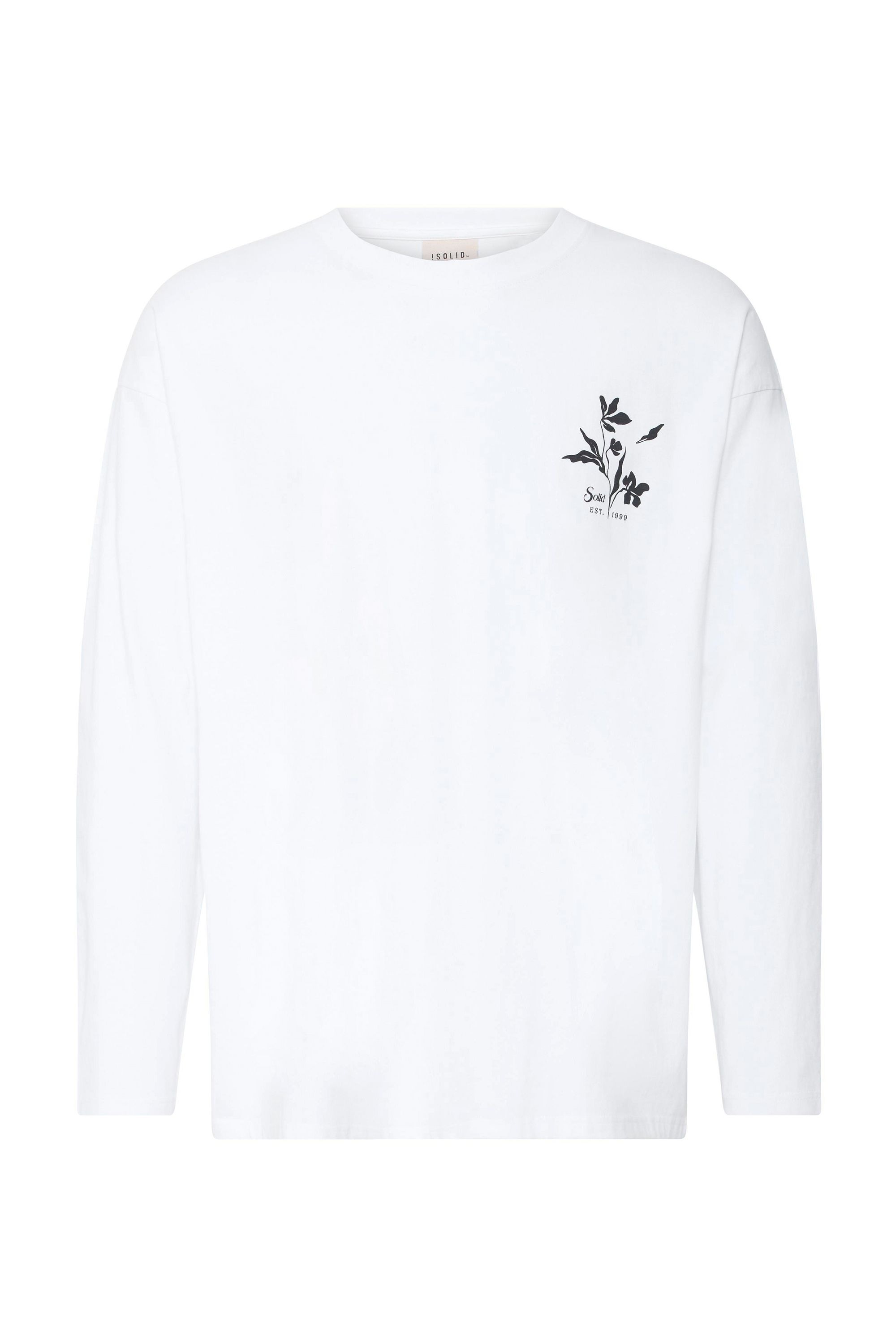 SOLID Herren Langarmshirt "Langarmshirt SDAmon Oversized", weiß, Gr. XL, Obermaterial: 100% Baumwolle CO., Shirts