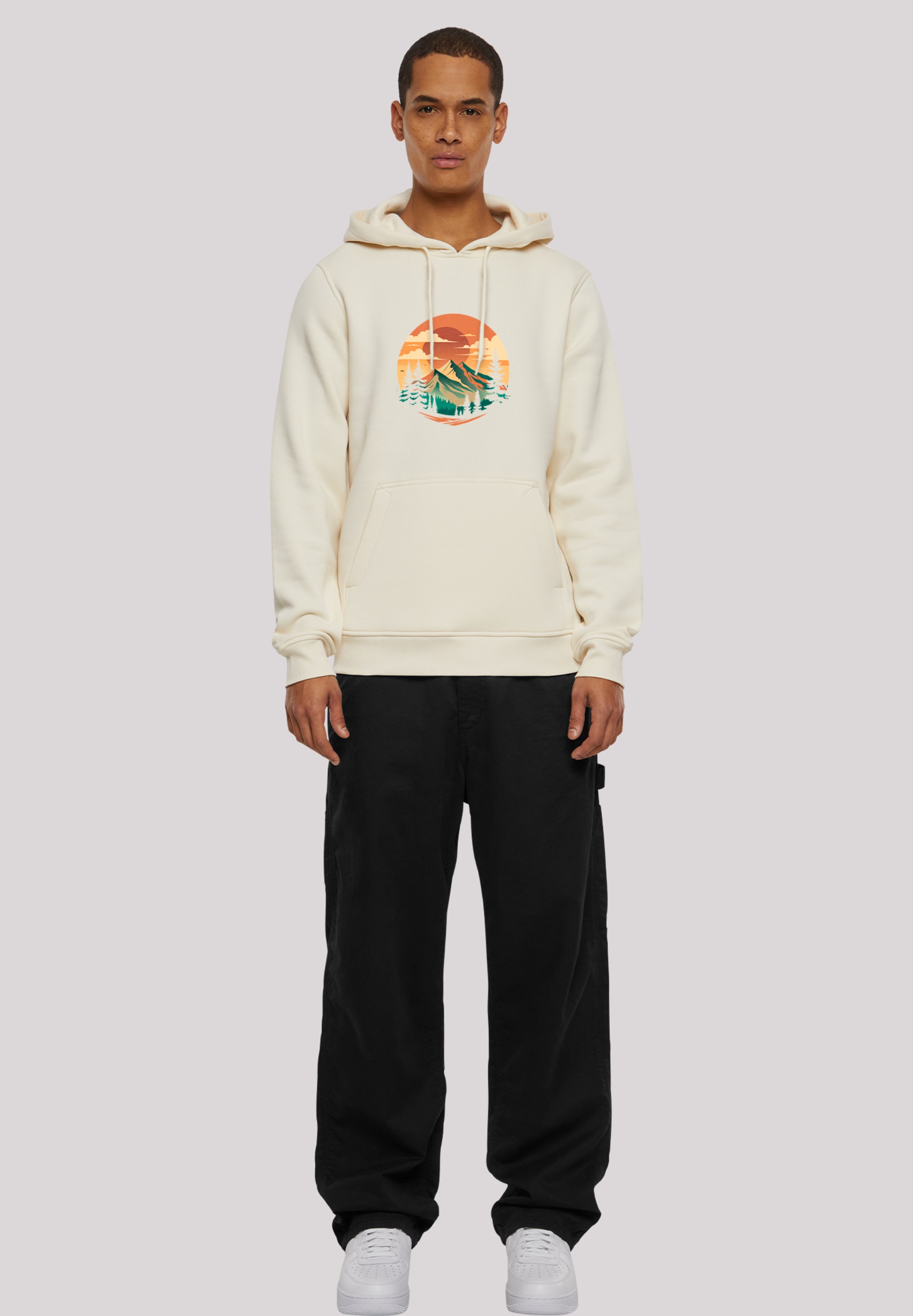 F4NT4STIC Kapuzenpullover »Sonnenuntergang Berglandschaft«, Premium Qualität