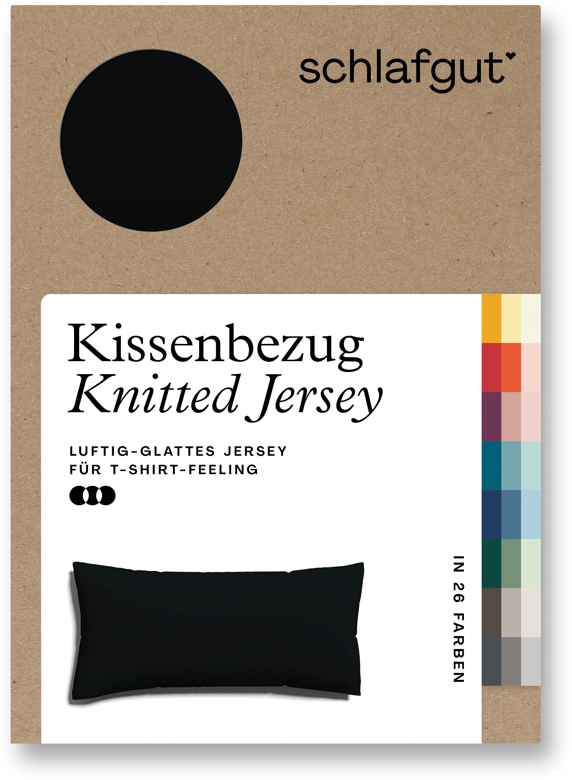 Kissenbezug »Knitted Jersey aus Bio-Baumwolle mit Elasthan, bügelfrei,«, (1 St.),...