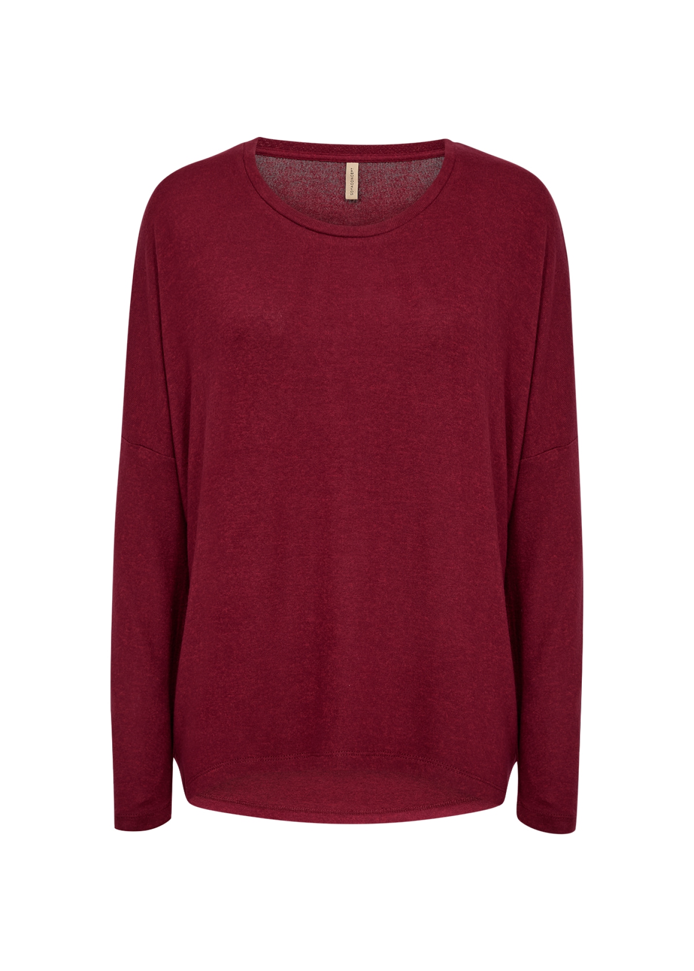 soyaconcept Rundhalsshirt »SC-BIARA 1«, bequemer Pullover, elastische Viskose-Qualität in melierter Optik
