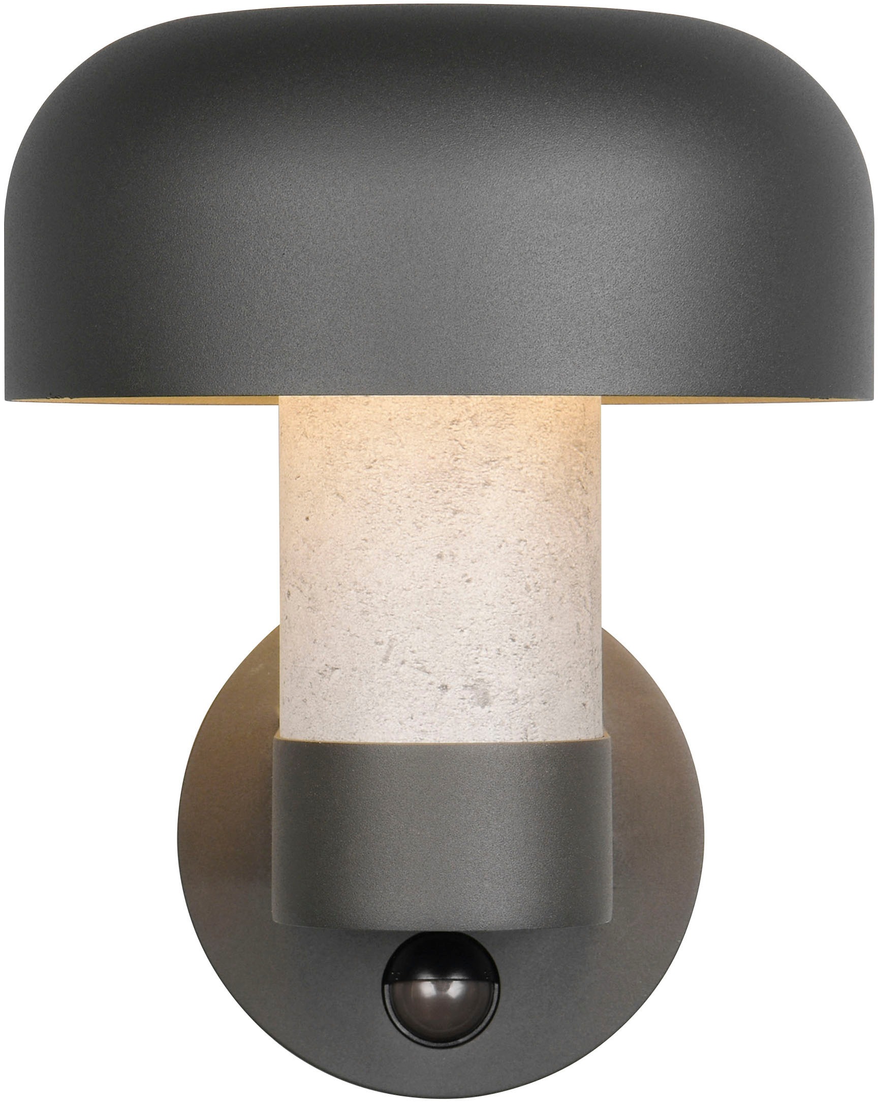 TRIO Leuchten Außen-Wandleuchte »FRASER, Fassadenbeleuchtung Laterne Pilzform, exkl 1x E27 max 10W IP54«, 1 flammig, Leuchtmittel E27 | Leuchtmittel wechselbar, Hauswand Leuchte aus Druckguss Aluminium mit Bewegungsmelder