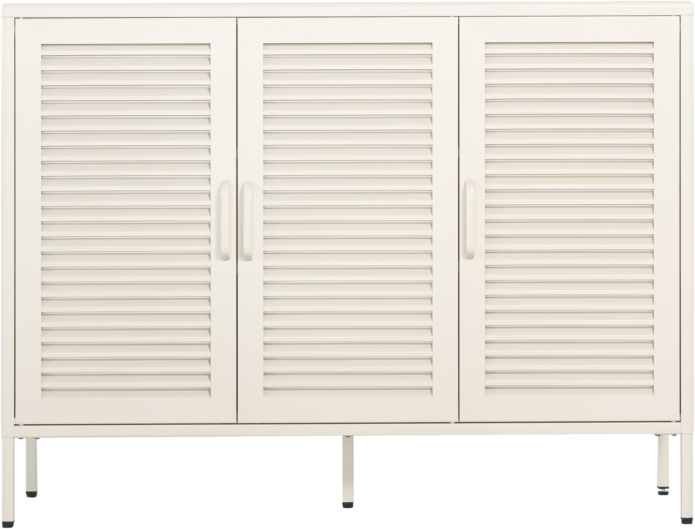OTTO home Wäscheschrank »GERRON Sideboard Wäscheschrank Metallschrank« Schrank Anrichte Kommode Breite 120cm mit 3 Türen