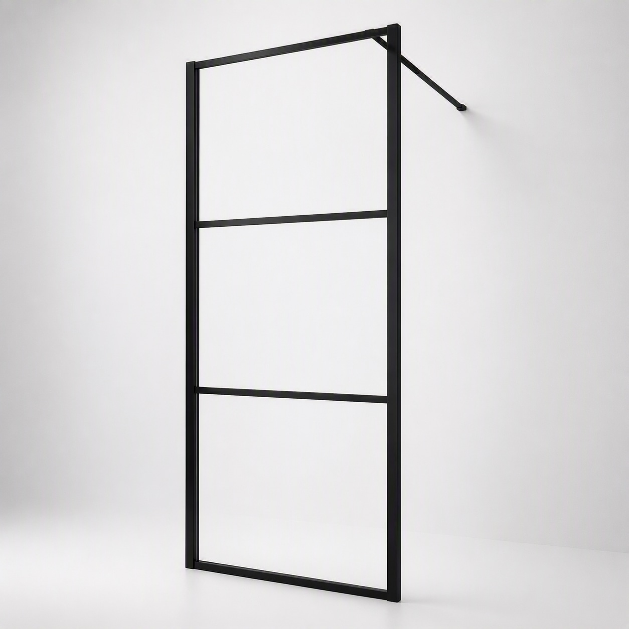 welltime Walk-in-Dusche "Walk In Black Blocks Clear"