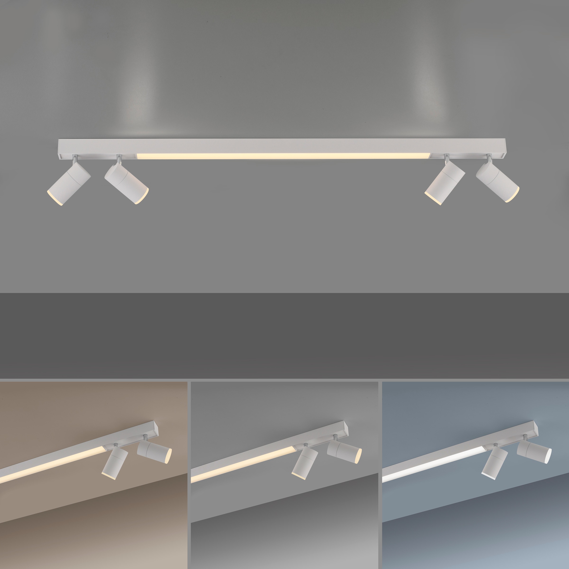 Neuhaus PURE LED Deckenleuchte »PURE Lines Spot« LED-Board 1 Stk. warmweiß - kaltweiß Spots dreh- &schwenkbar, CCT, dimmbar, Fernbedienung