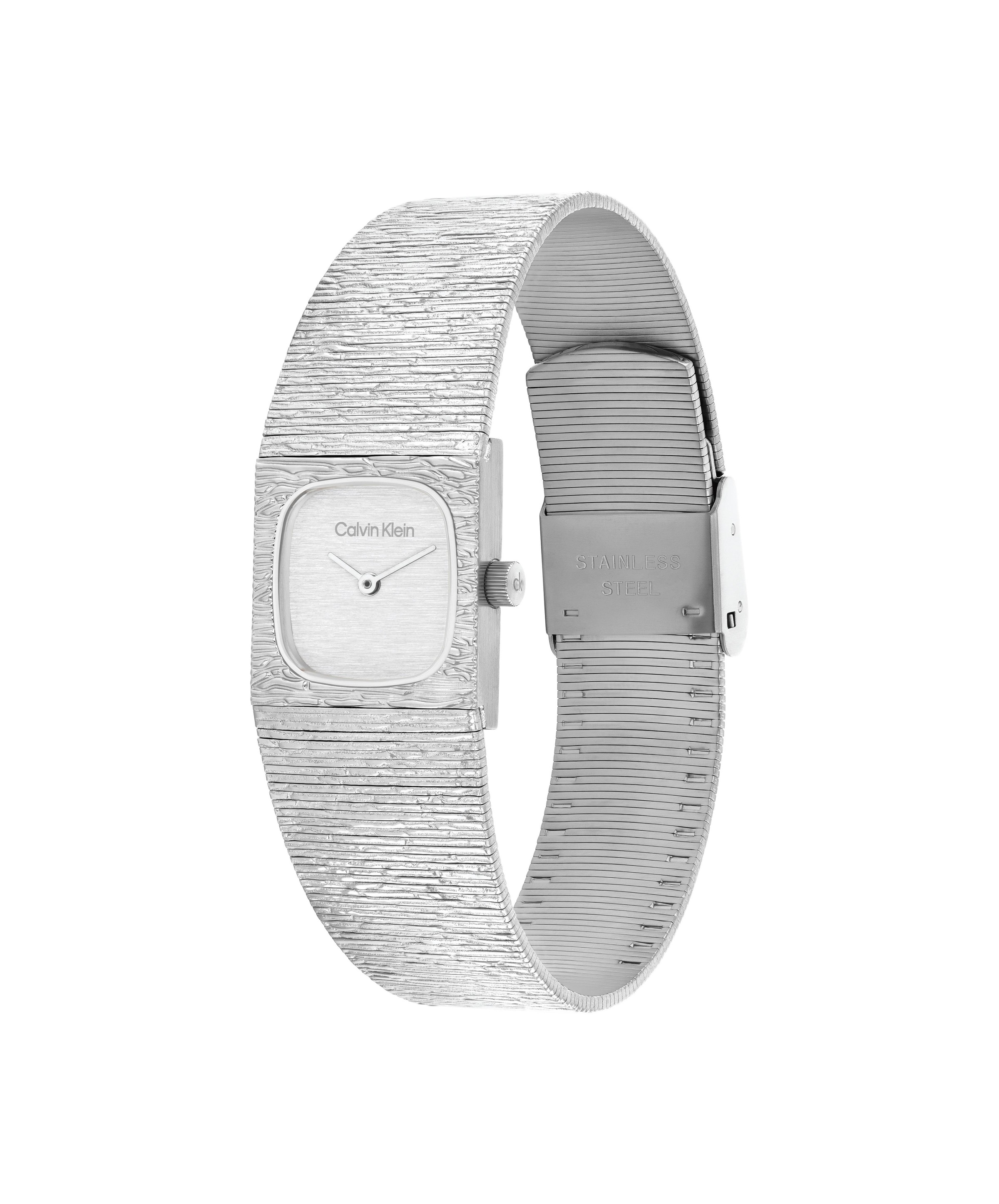 Calvin Klein Quarzuhr »SOPHISTICATED SQUARE« Armbanduhr, Damenuhr, Edelstahlarmband, analog