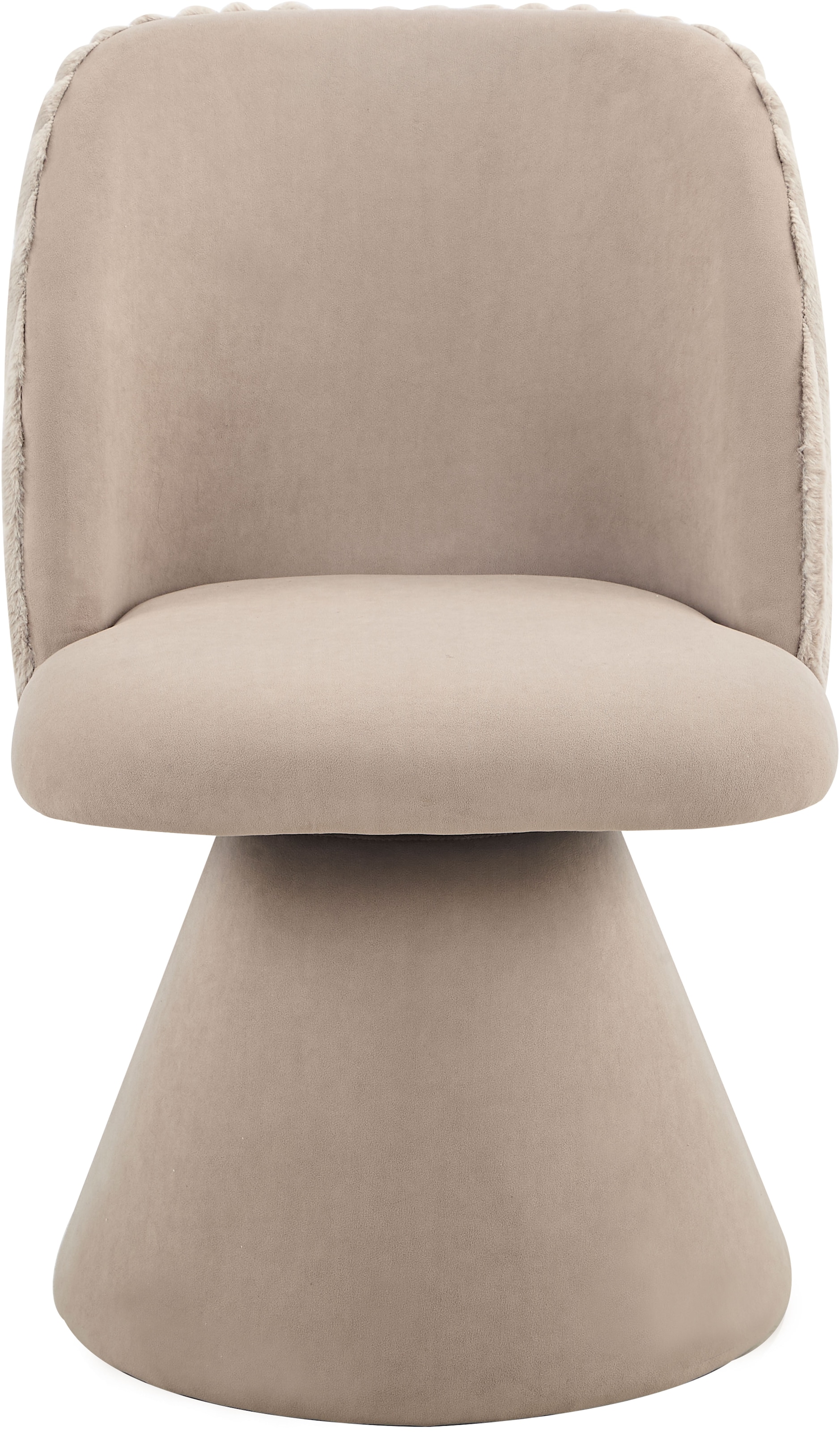 HELA Drehstuhl »BARI« (Set) 2 Stk.360° drehbar, Polsterfuß, Materialkombi, Außen Felloptik Innen Velvet