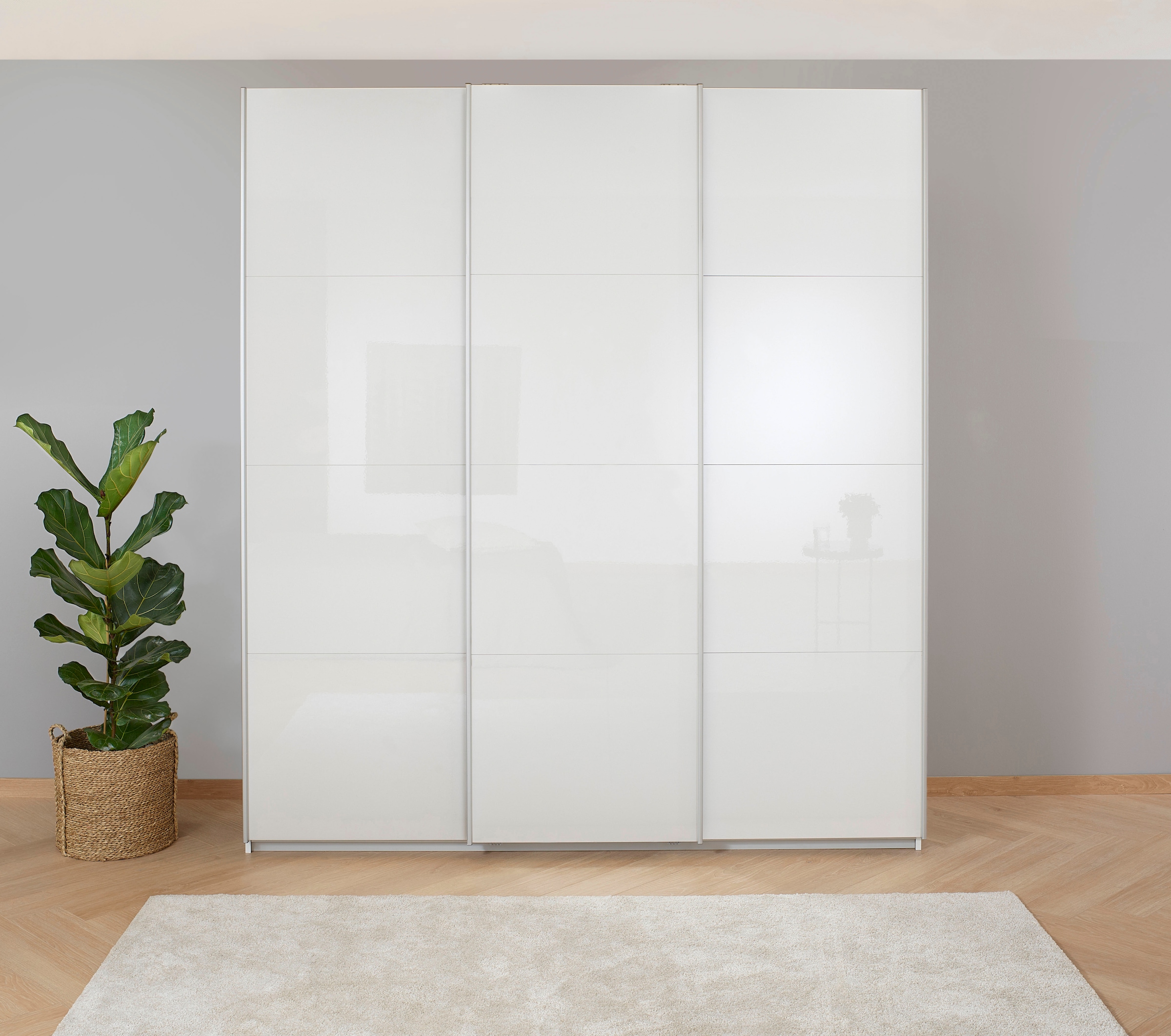 OTTO home Kleiderschrank "Mehrzweckschrank Aktenschrank Möbel Mietswohnung Schlafzimmer KOLUNA" 3 Ausstattungen BASIC/CLASSIC/PREMIUM (inkl. SOFT-CLOSE-FUNKTION), Breiten 203/271/315/360cm Höhen 210/229 Hochglanzfront MADE IN GERMANY