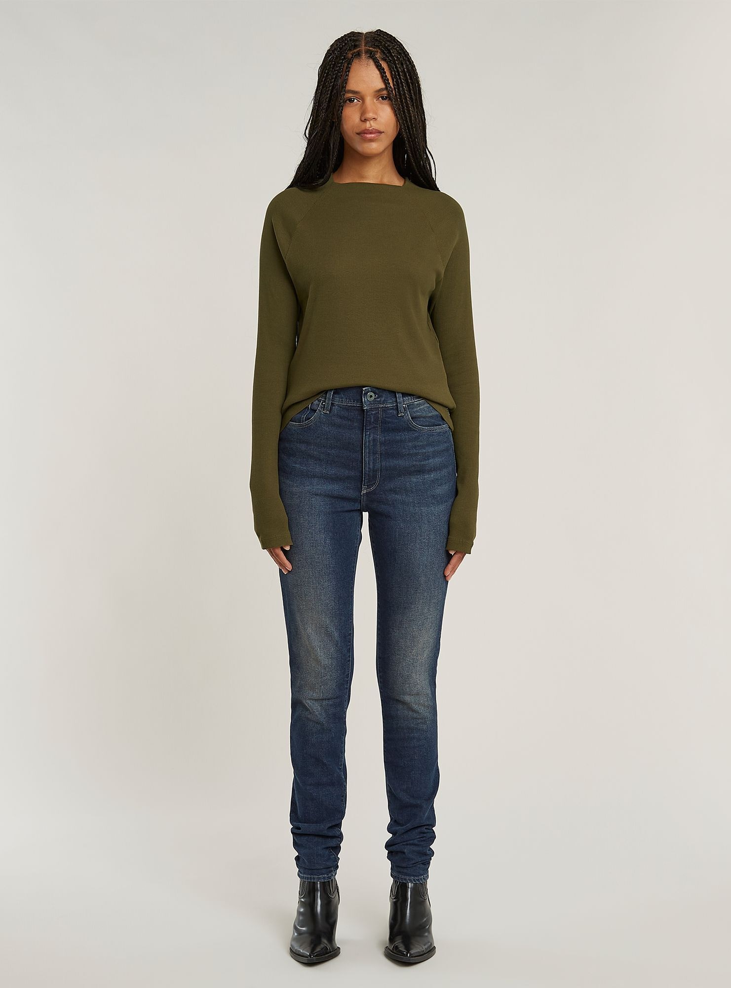 G-STAR T-Shirt »Slim Rib Mock Top«