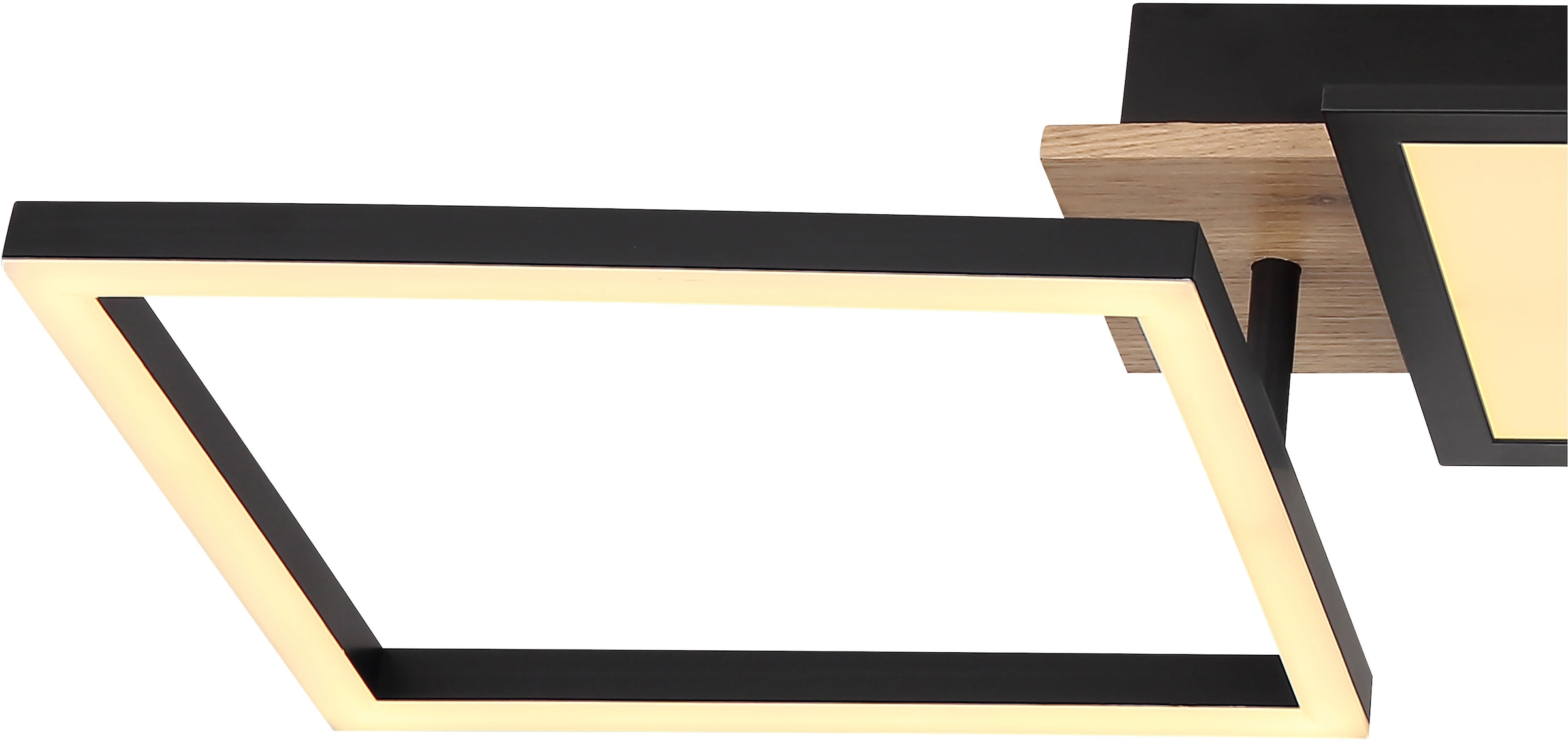 GLOBO LIGHTING LED Deckenleuchte »BOSSY«, Leuchtmittel LED-Modul | LED fest integriert, Deckenlampe/Wohnzimmer/Schlafzimmer/modern/Holz