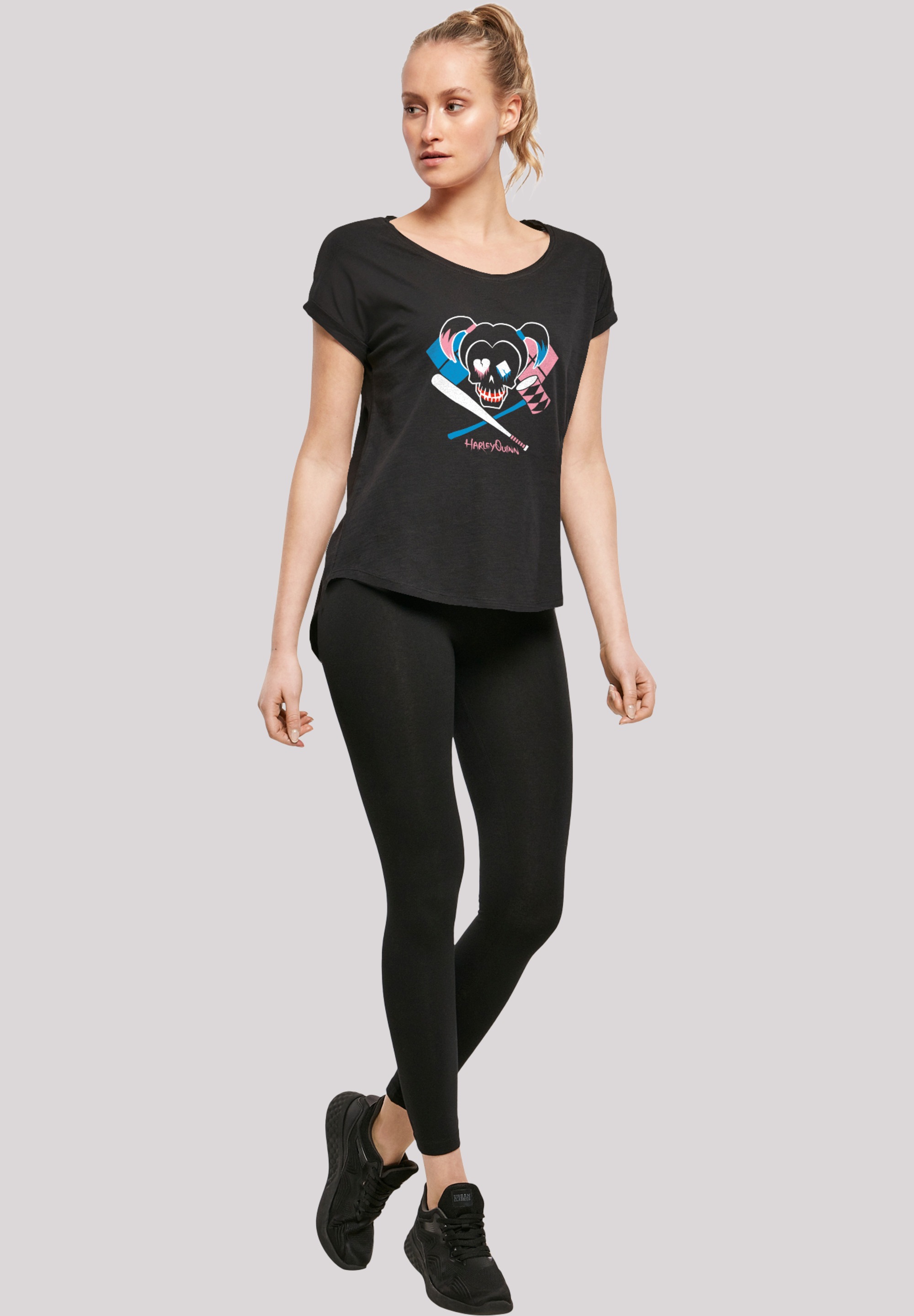 F4NT4STIC T-Shirt »Suicide Squad Harley Quinn Skull Emblem«, Print