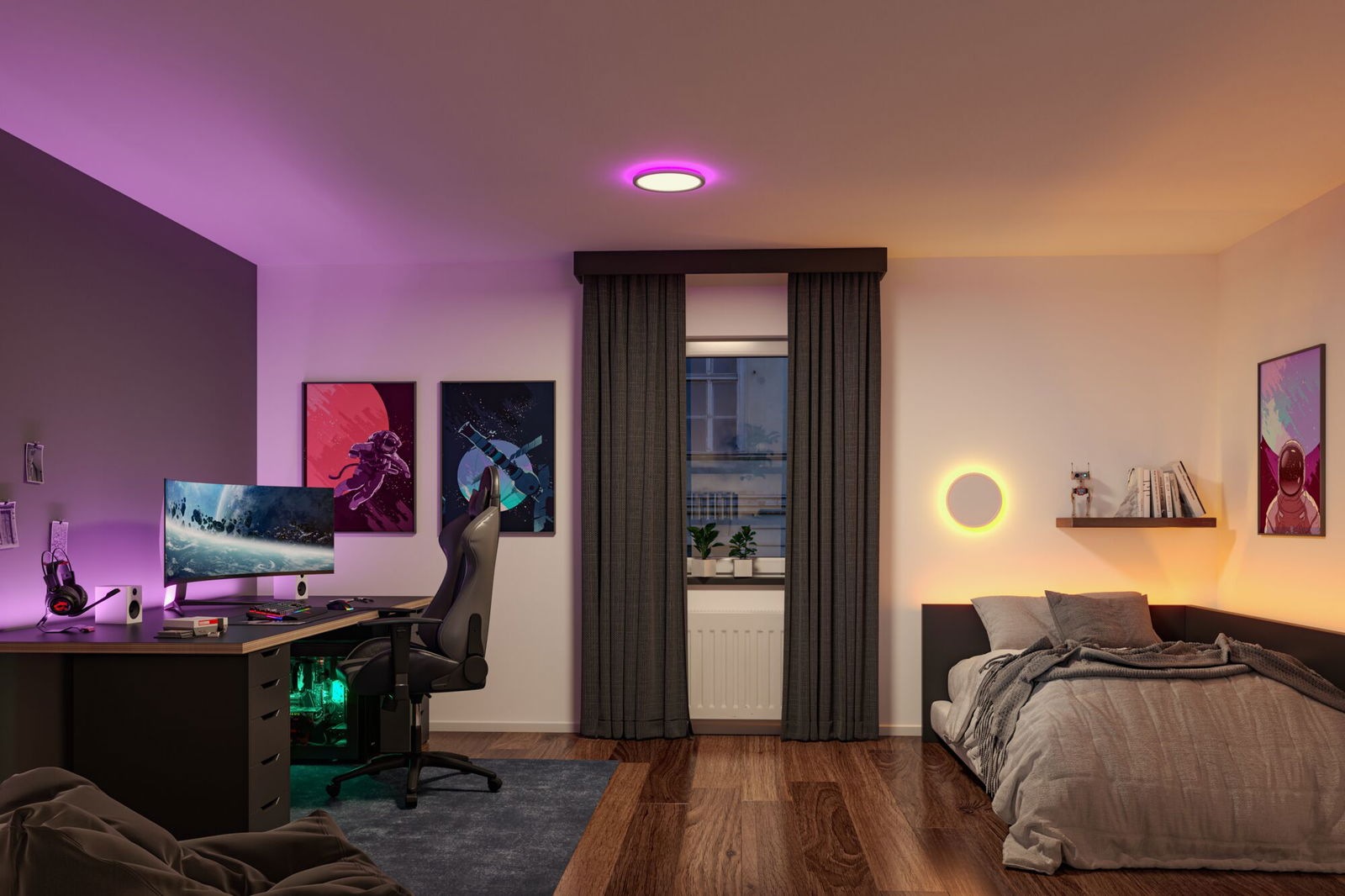 Paulmann LED Panel »LED Panel Atria Shine rund 290mm 192W 1500lm RGB+ dimmbar«, 1 flammig, Farbwechsler & Farbsteuerung