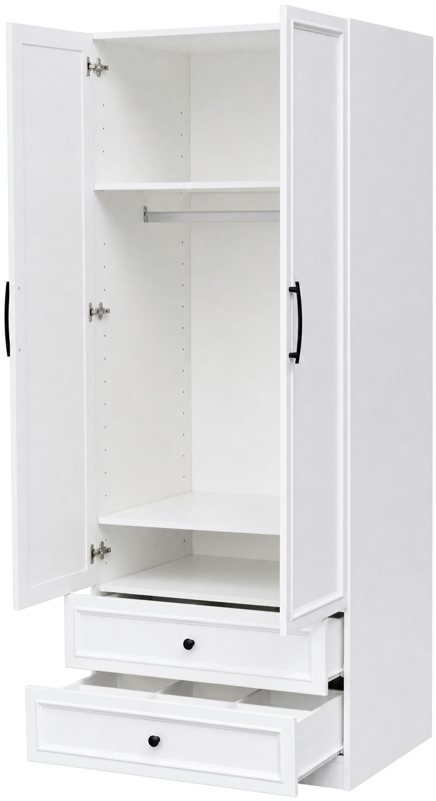 OTTO home Kleiderschrank »Arrian, weiß, 80 cm, 2 Türen, 2 Schubladen« EXTRA VIEL PLATZ FÜR IHRE GARDEROBE