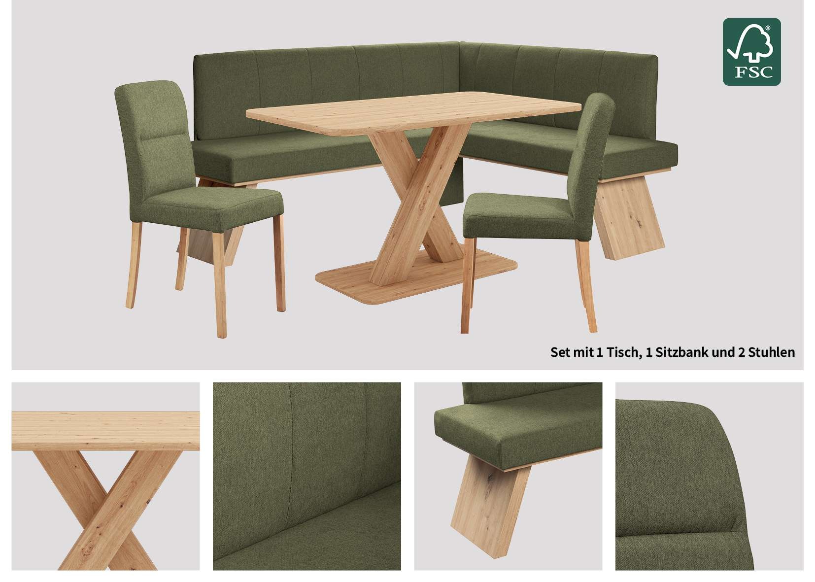 Home affaire Esstisch "Miles Tisch, Esszimmertisch, Küchentisch" 1 Stk. tlg günstig online kaufen