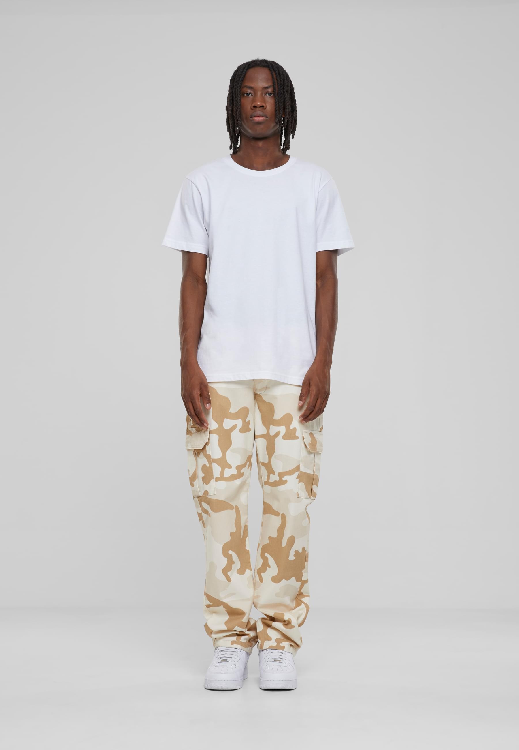 URBAN CLASSICS Cargohose »Urban Classics Herren Straight Leg Camo Cargo Pants«, (1 tlg.)