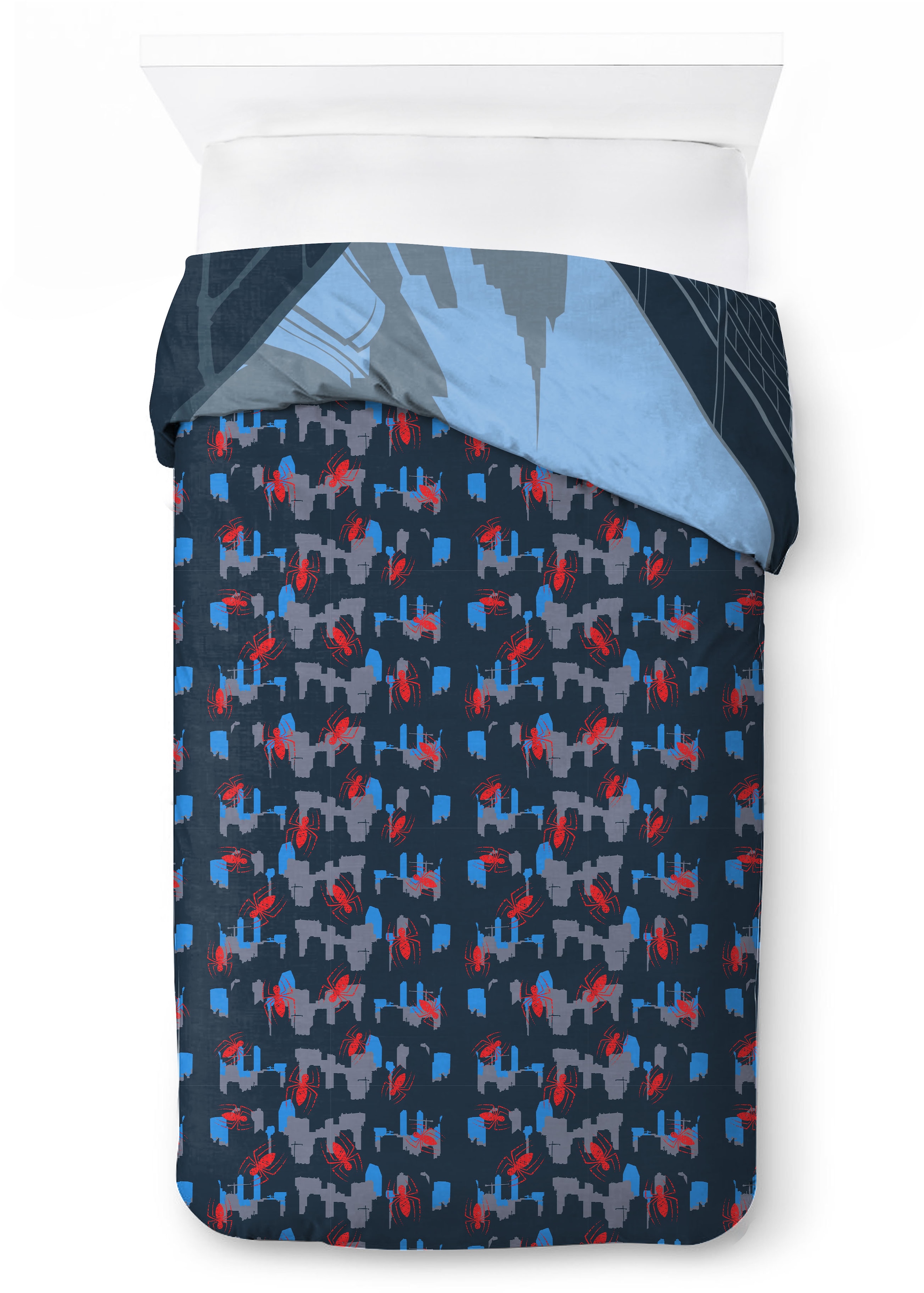 MARVEL Kinderbettwäsche »Marvel Spiderman Bettbezug-Set 135x200 cm + Kissenbezug 80x80 cm« 2 tlg. tlg. 100 % Baumwolle, maschinenwaschbar, wendbar