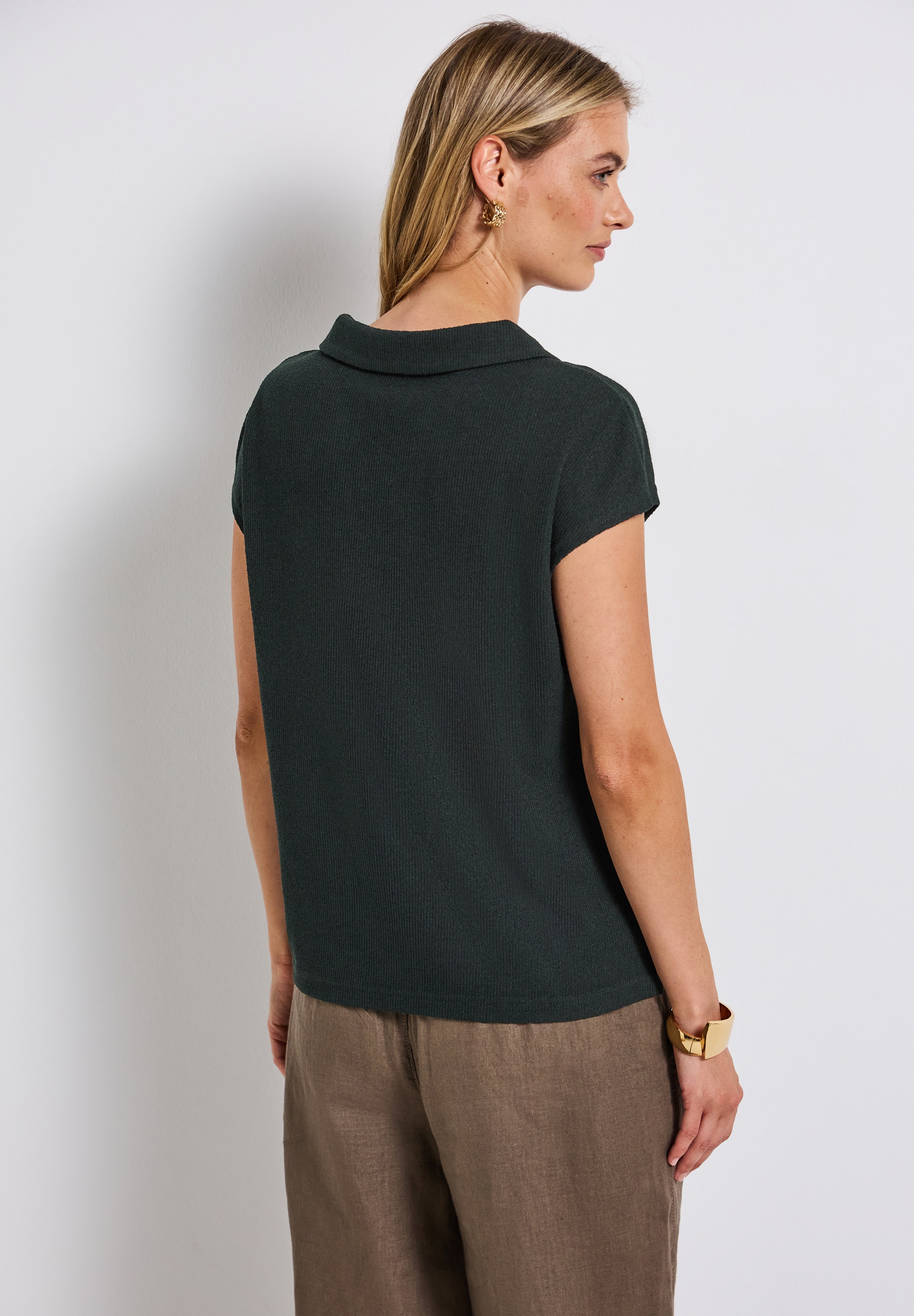 STREET ONE Poloshirt, aus elastischem Materialmix günstig online kaufen