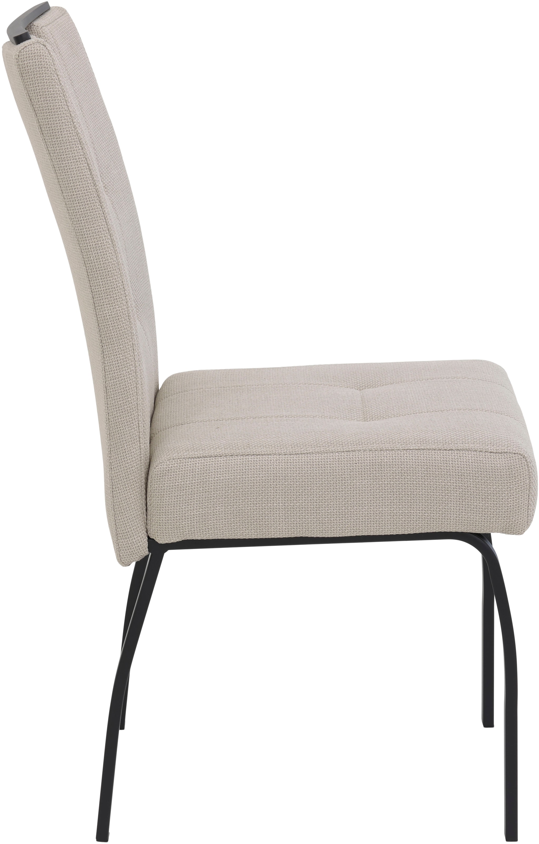 HELA 4-Fußstuhl »LINZ, Esszimmerstuhl, Komfortstuhl«, (Set), 4 St., Microfaser-Webstoff, XL-Sitz,elegante Griffleiste,Komfortsitz mit Federkern,140kg belastbar