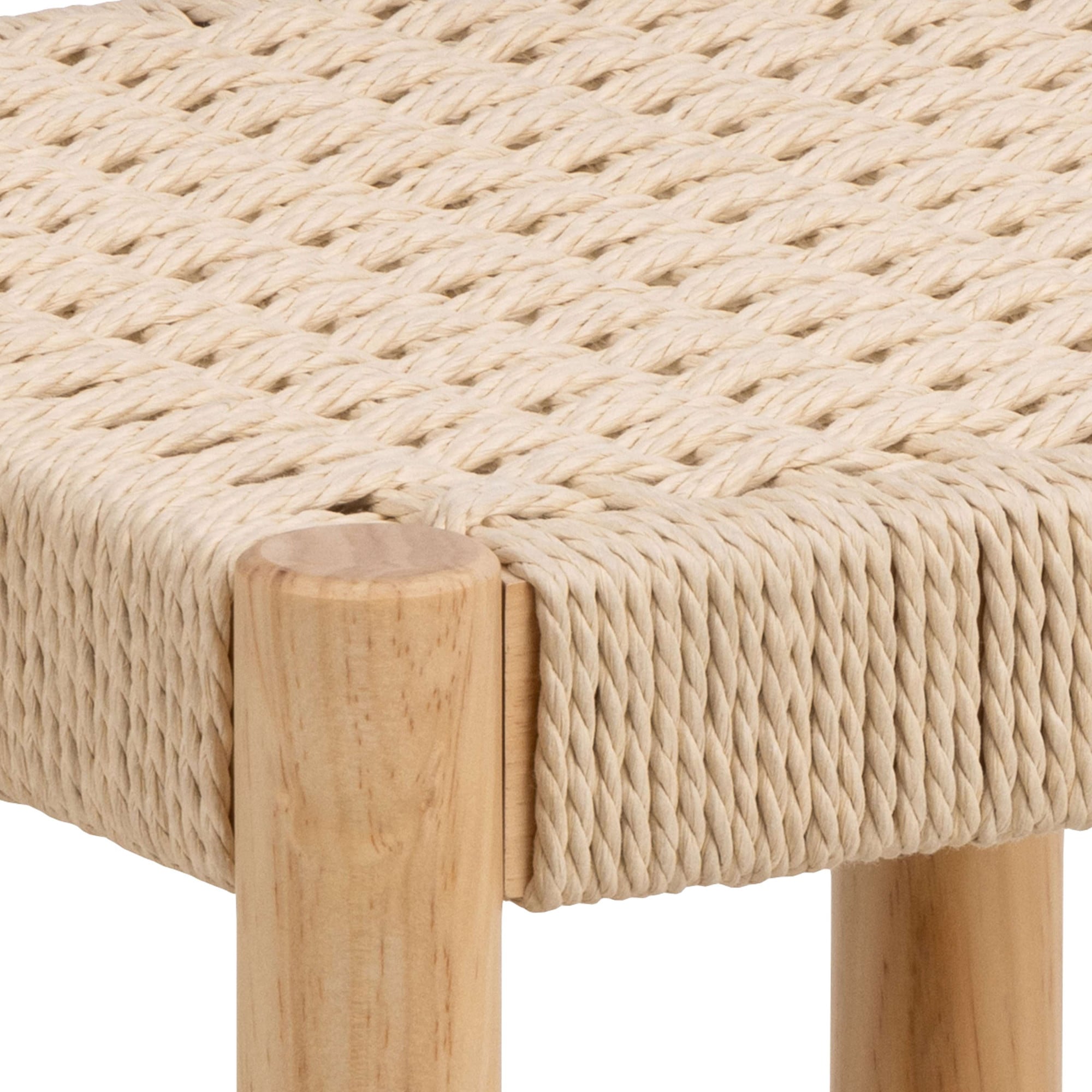 ACTONA GROUP Stuhl »Alvin, Hocker«, Hocker, off-white Papiergeflecht, mit geflochtenem Muster, 35x35x45cm