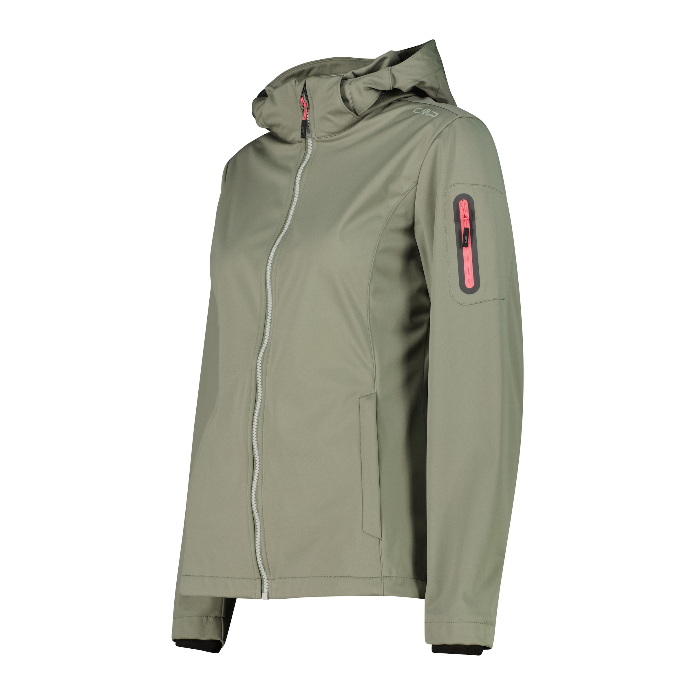 CMP Softshelljacke mit Kapuze Atmungsaktiv & Windabweisend & Wasserabweisend & Leichtes Material