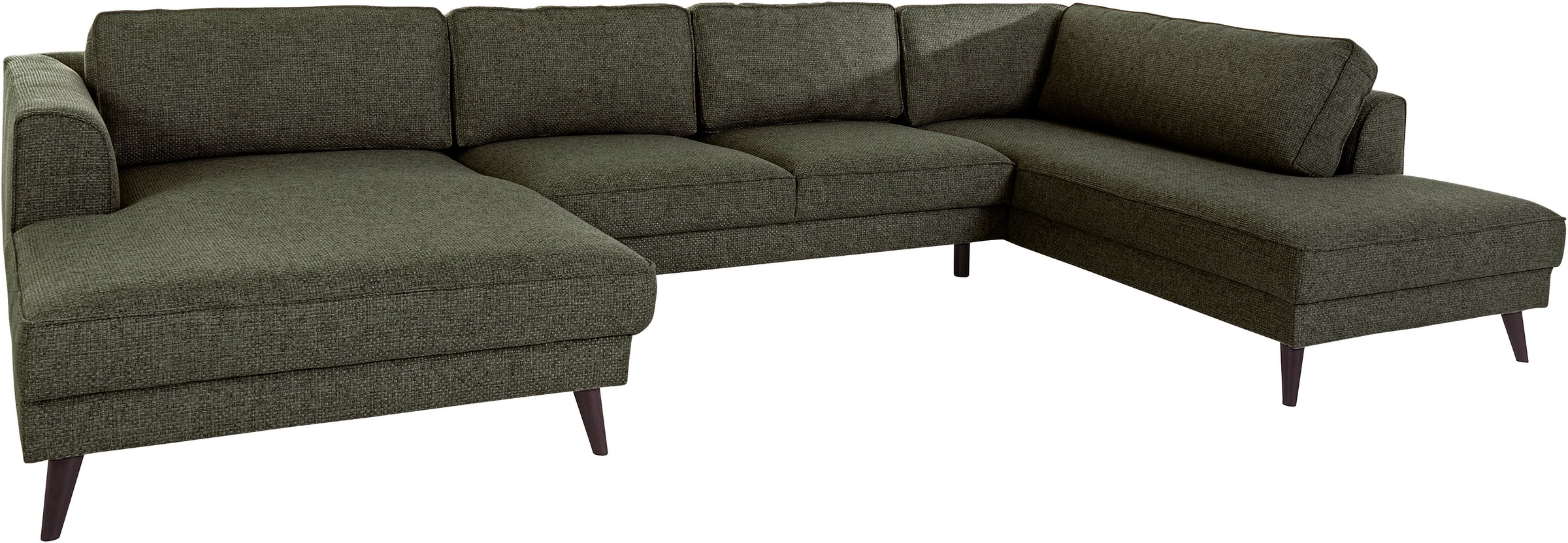 Thumbnail - Home affaire Wohnlandschaft "Lumber Jack, viel Platz, bequem, Breite 354cm, hoher Fuß, U-Form" in moderner Optik