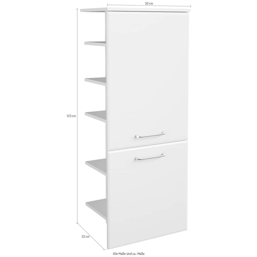 Saphir Midischrank »Quickset Badschrank 50 cm breit, 2 Türen, seitliche Ablagen«