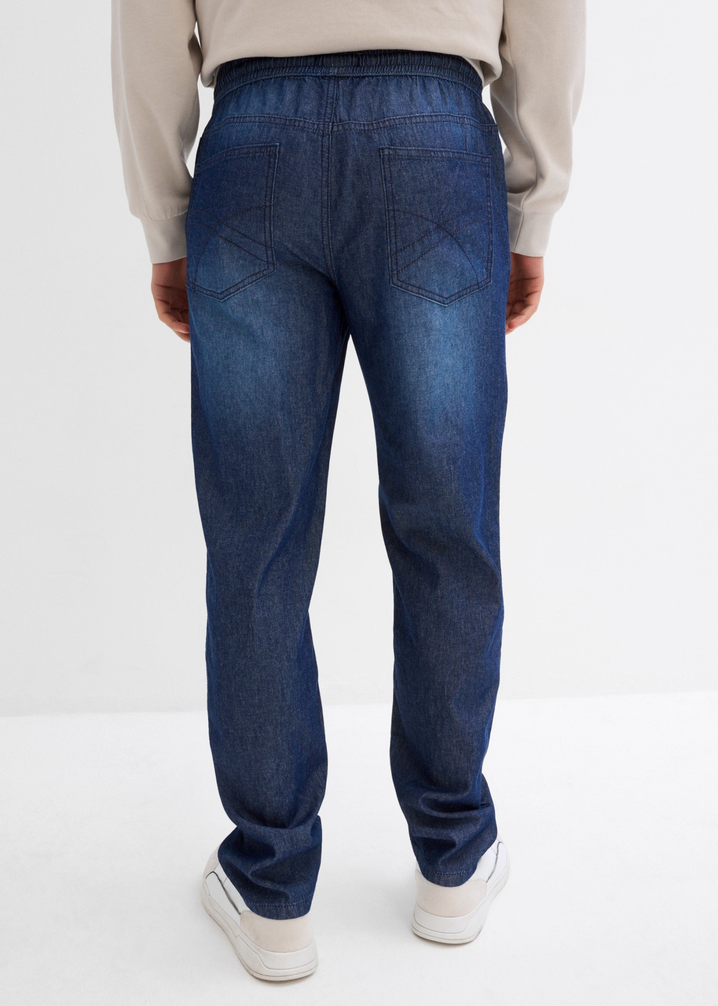bonprix Schlupfjeans Packung, 2er, 2 klassischer Schnitt, aus reiner Baumwolle, mit Washed-Effekt
