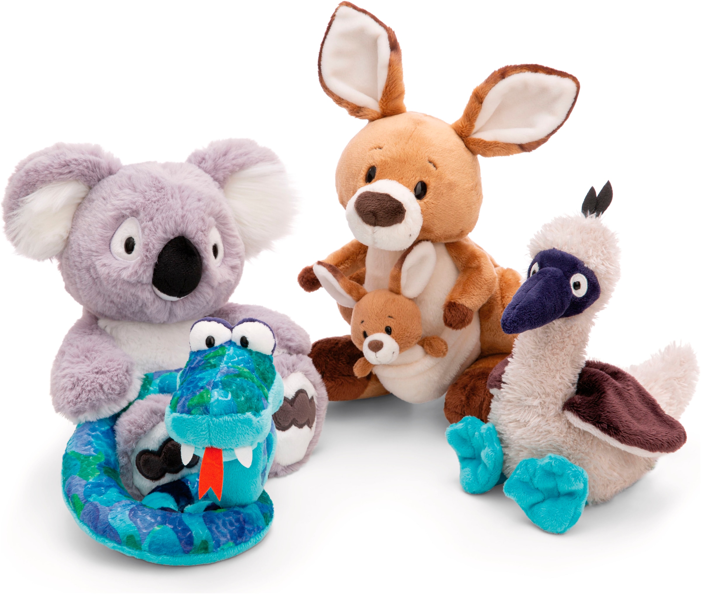 Nici Kuscheltier »Wild Friends GREEN, Känguru Kelly 25 cm stehend mit Kind 10 cm«