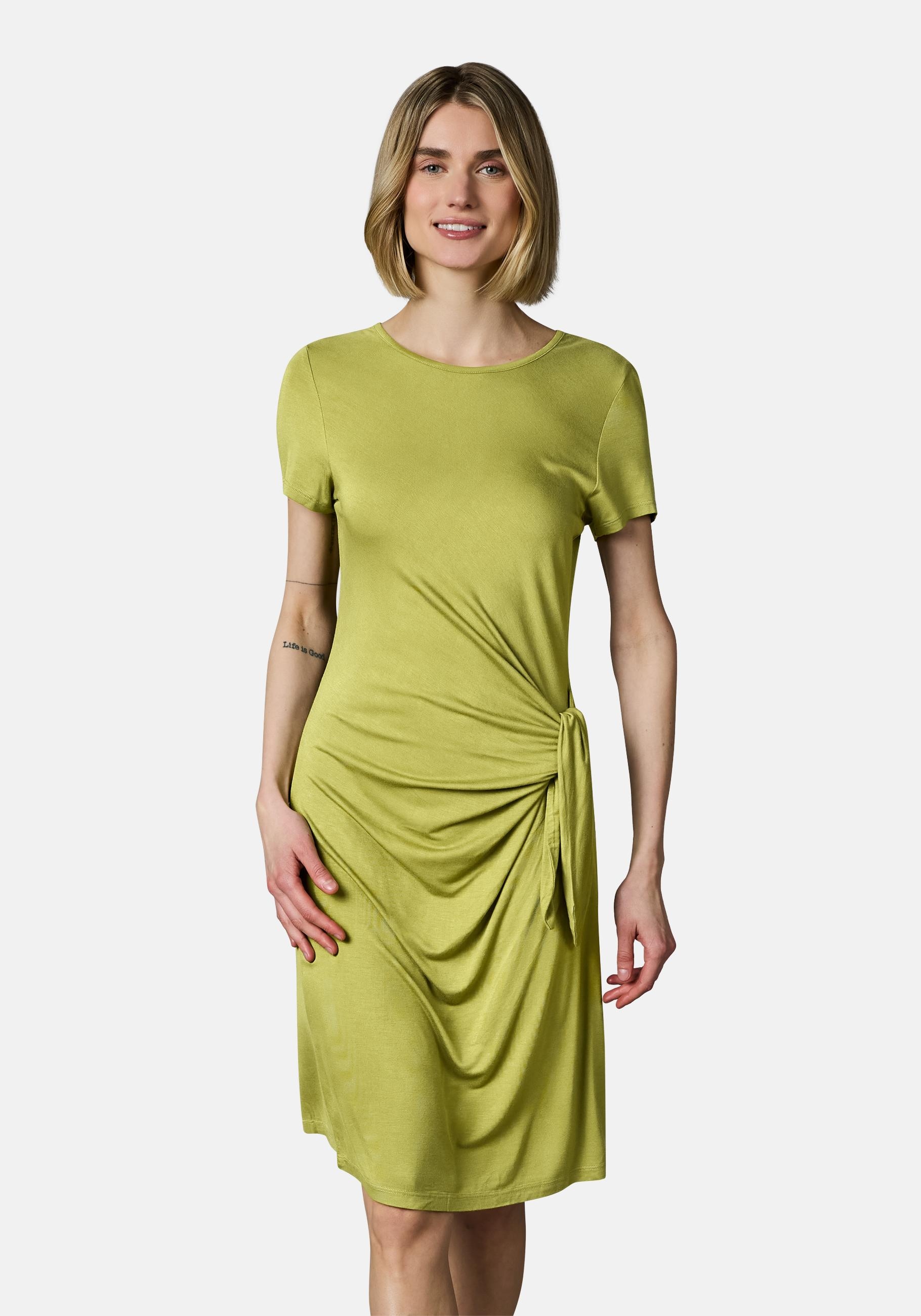 Ragwear Shirtkleid "Knotta" Ohne Taschen Kurzarm Sommerkleid mit seitlichem Bindeband