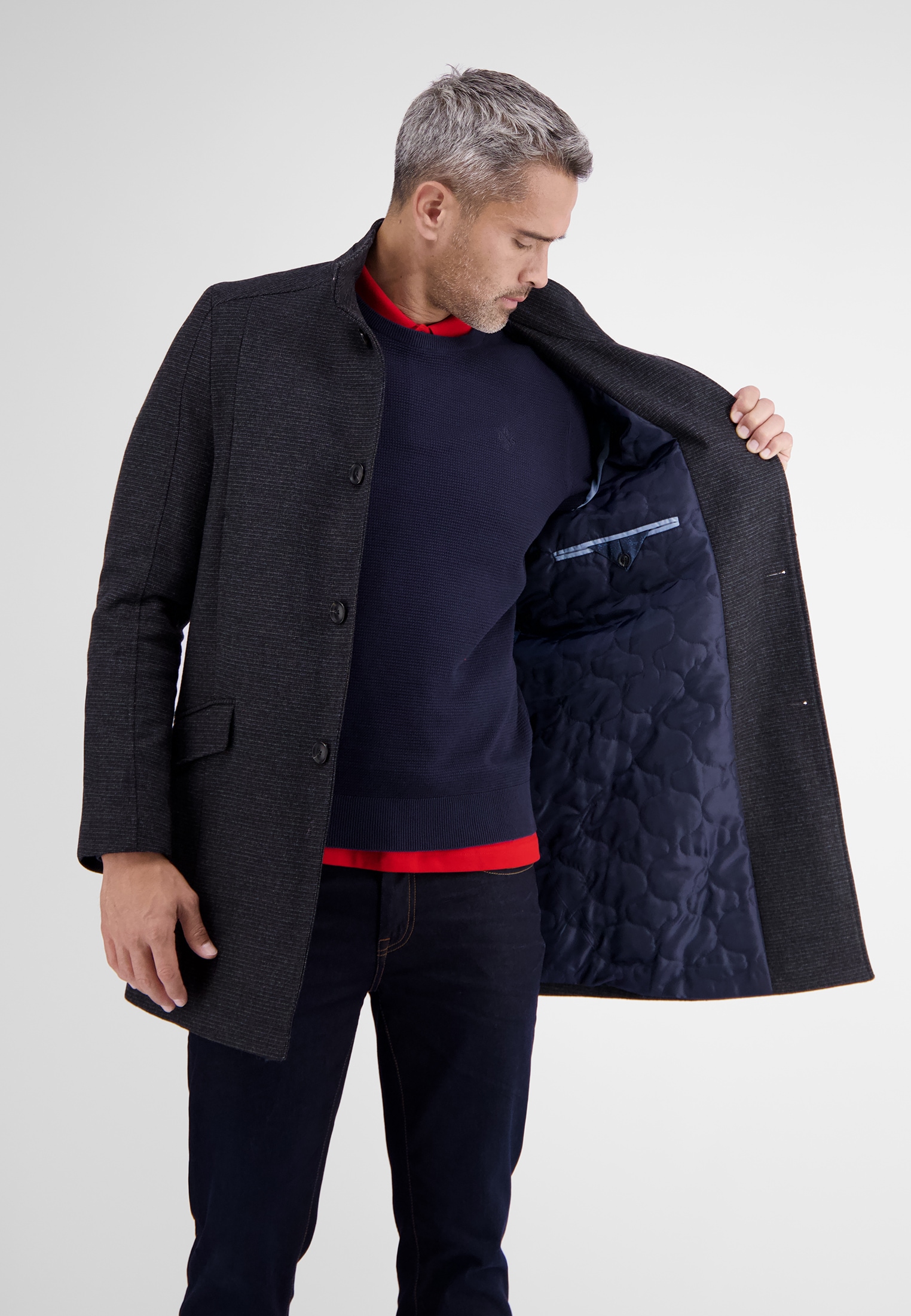 LERROS Wintermantel »LERROS Stehkragen-Mantel für kaufen Herren« ▷ | BAUR