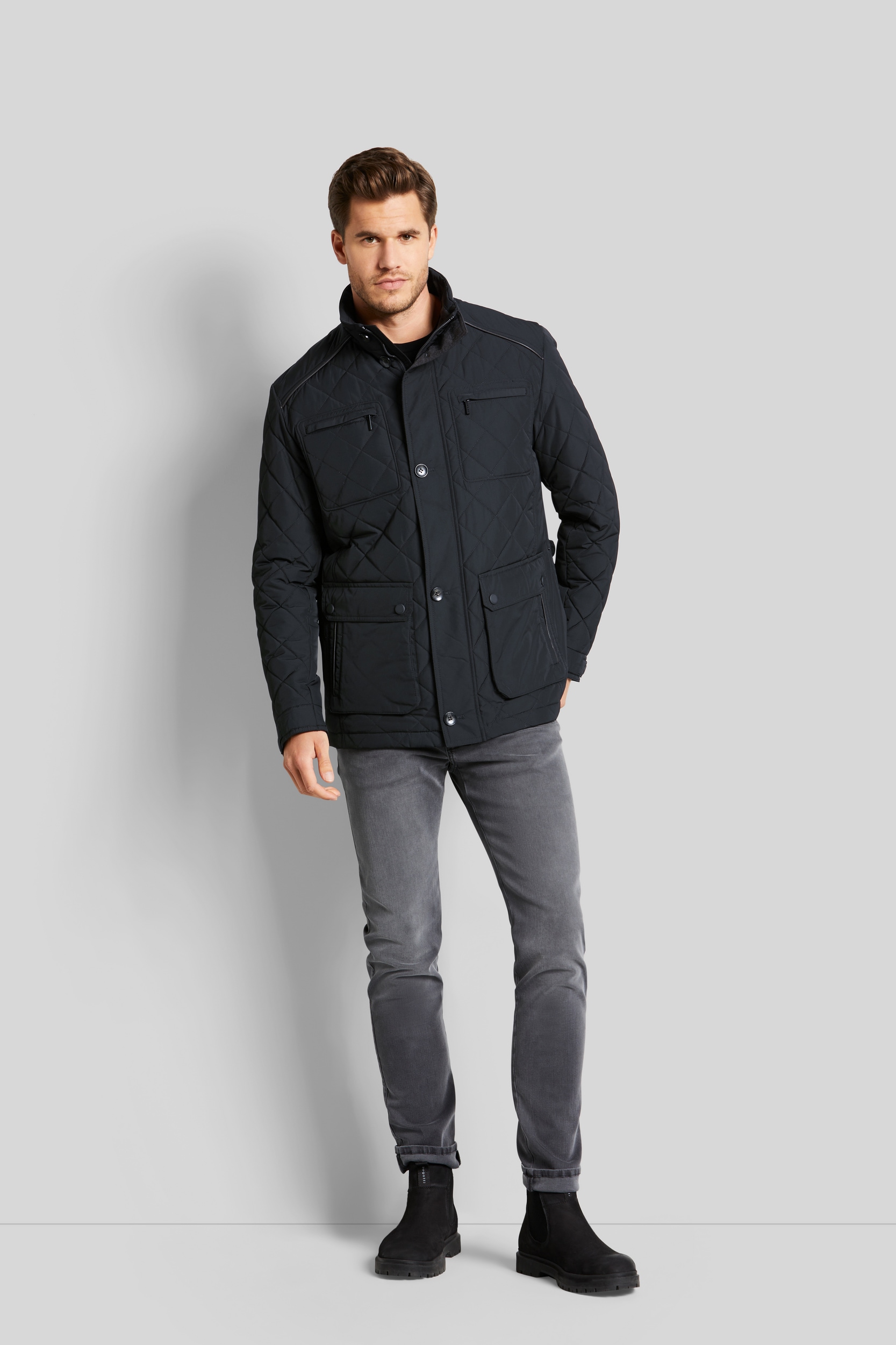 bugatti Langjacke, ohne Kapuze, im Rautenstepp