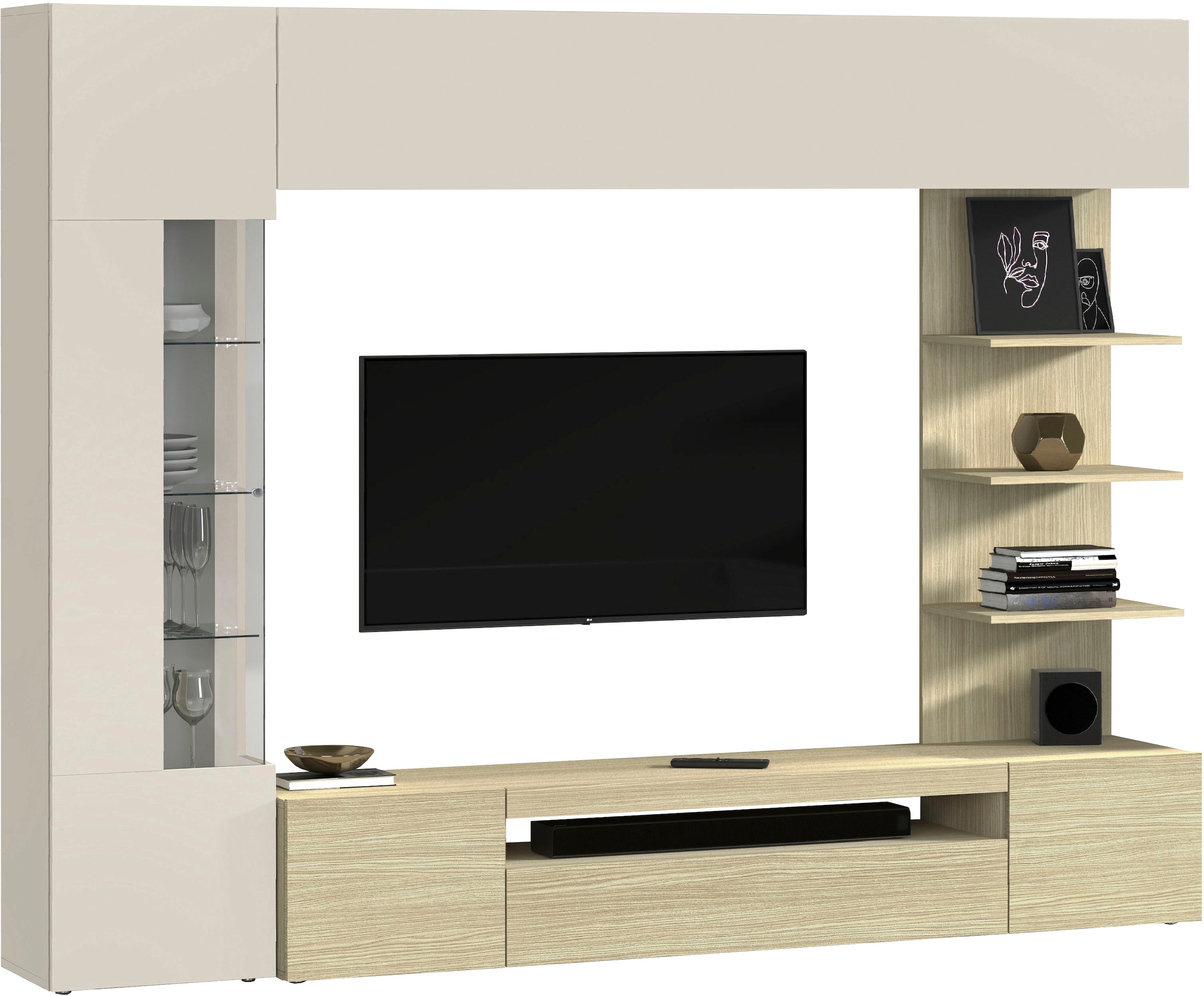 INOSIGN Wohnwand "Wohnwand New Egypt, Anbauwand, Medienwand, Wohnzimmerwand günstig online kaufen