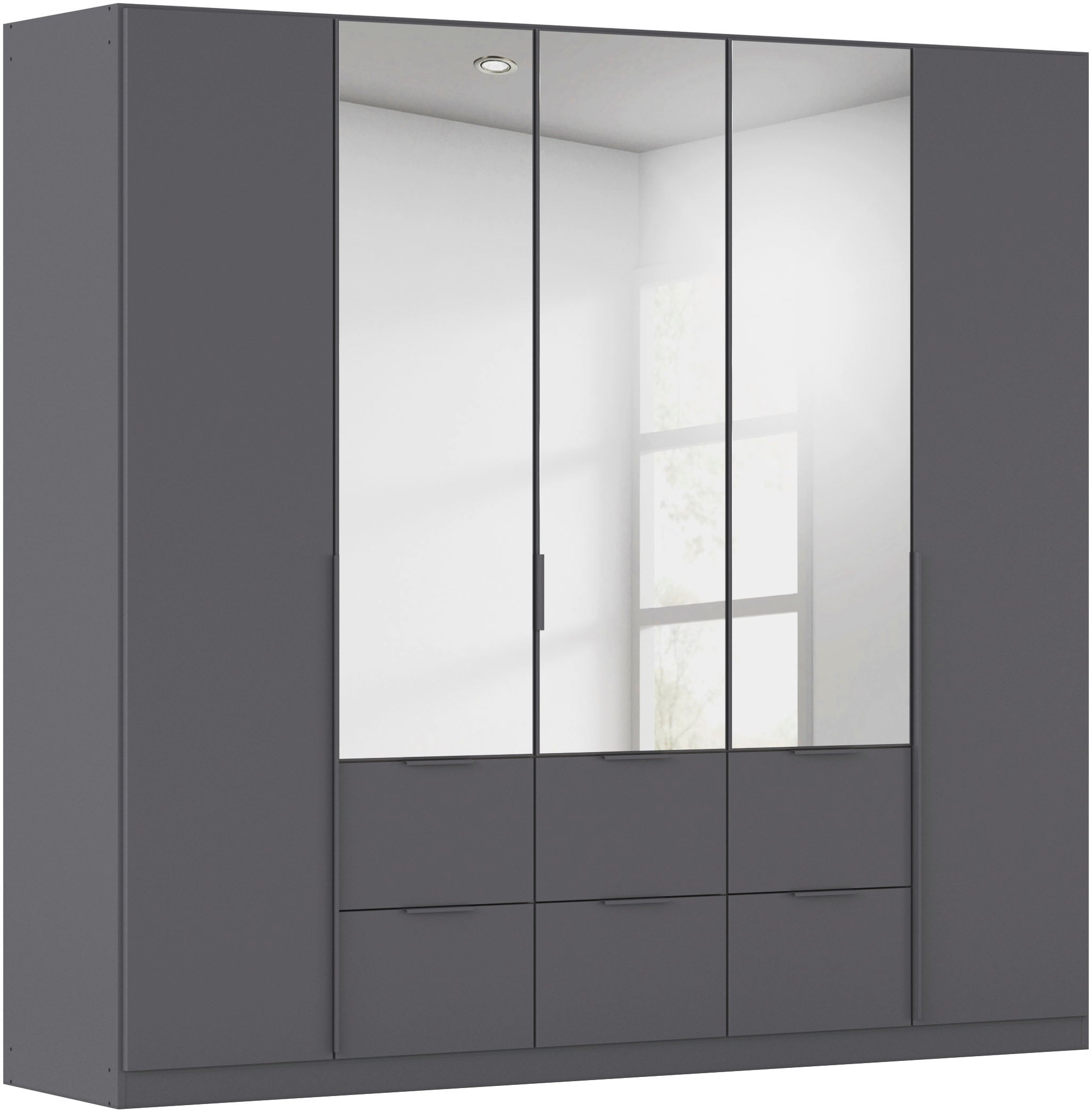 OTTO home Drehtürenschrank "Kleiderschrank Schrank Garderobe AGORDO mit Dekor- oder Hochglanzfront" in zwei Griff-Farben, Breiten 91-360 cm, mit Außenschubkästen, in 7 Breiten und 2 Höhen MADE IN GERMANY