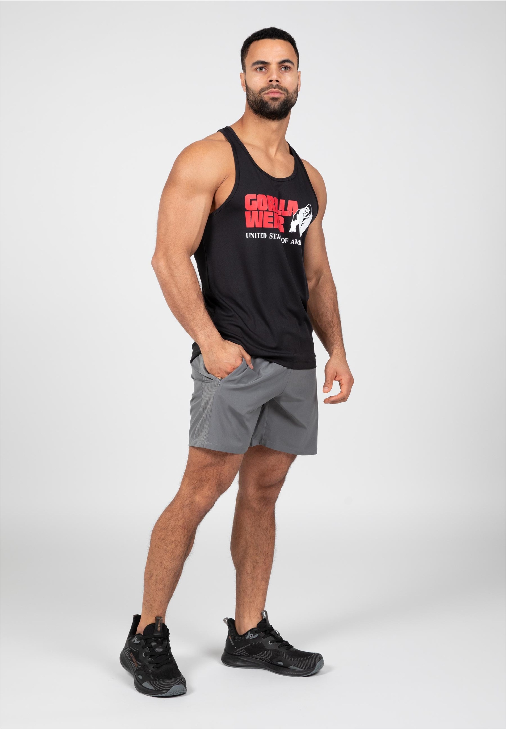 Gorilla Wear Muskelshirt, mit großem Logoprint auf der Front